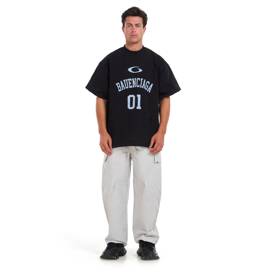 Black Ripped Short Sleeves T-shirt