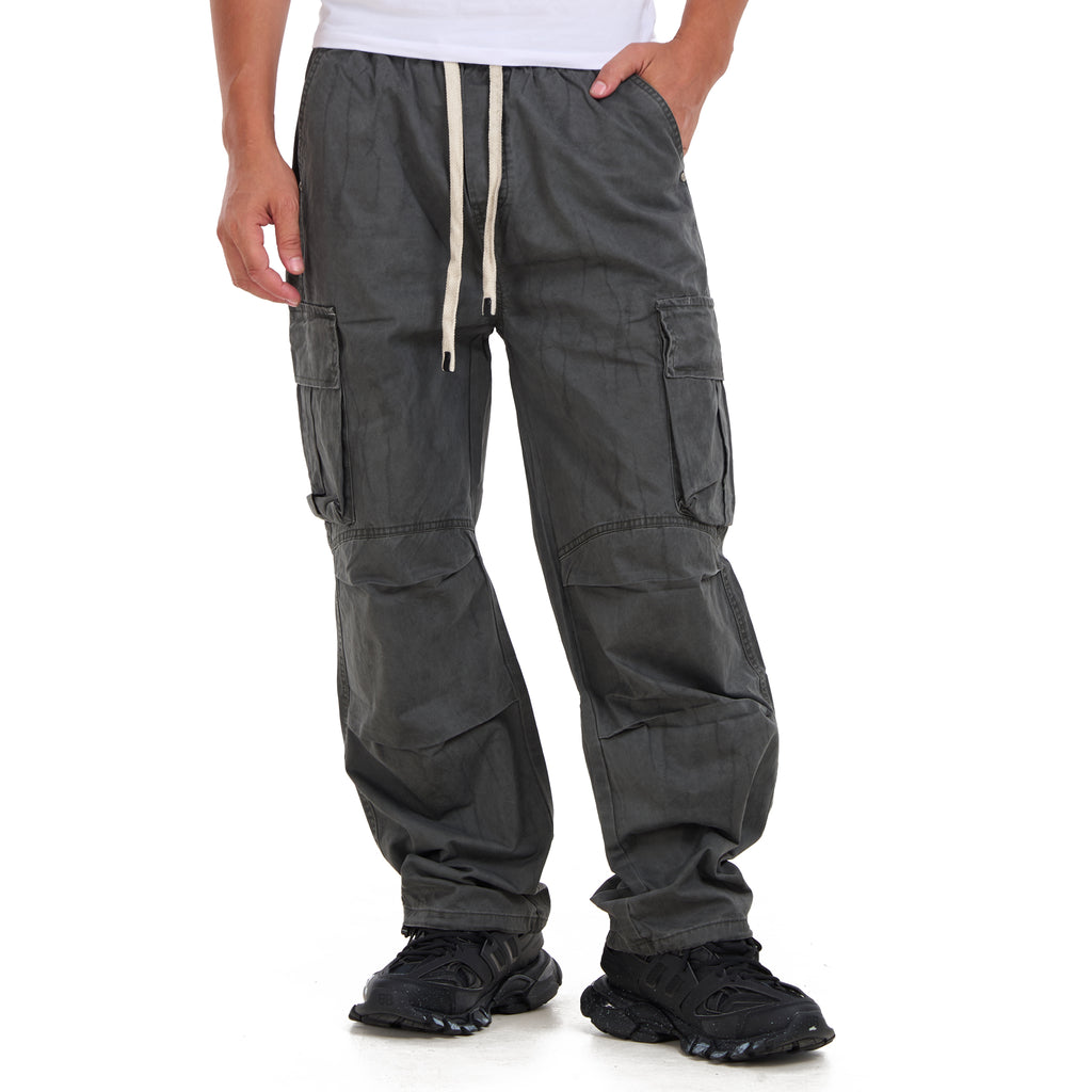 Dark Gray Cargo Pockets Trousers