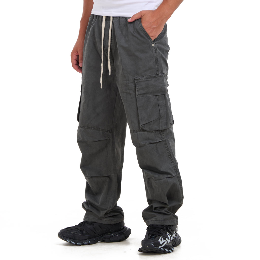 Dark Gray Cargo Pockets Trousers