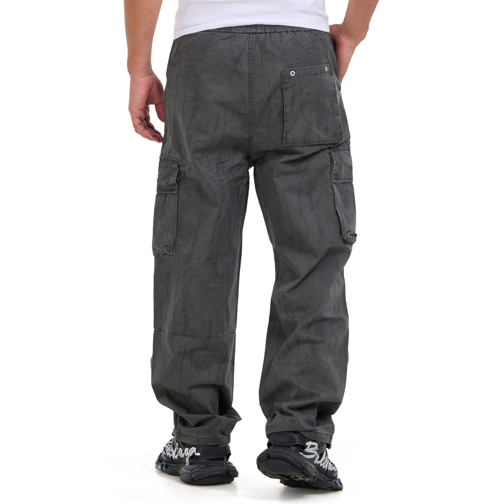Dark Gray Cargo Pockets Trousers