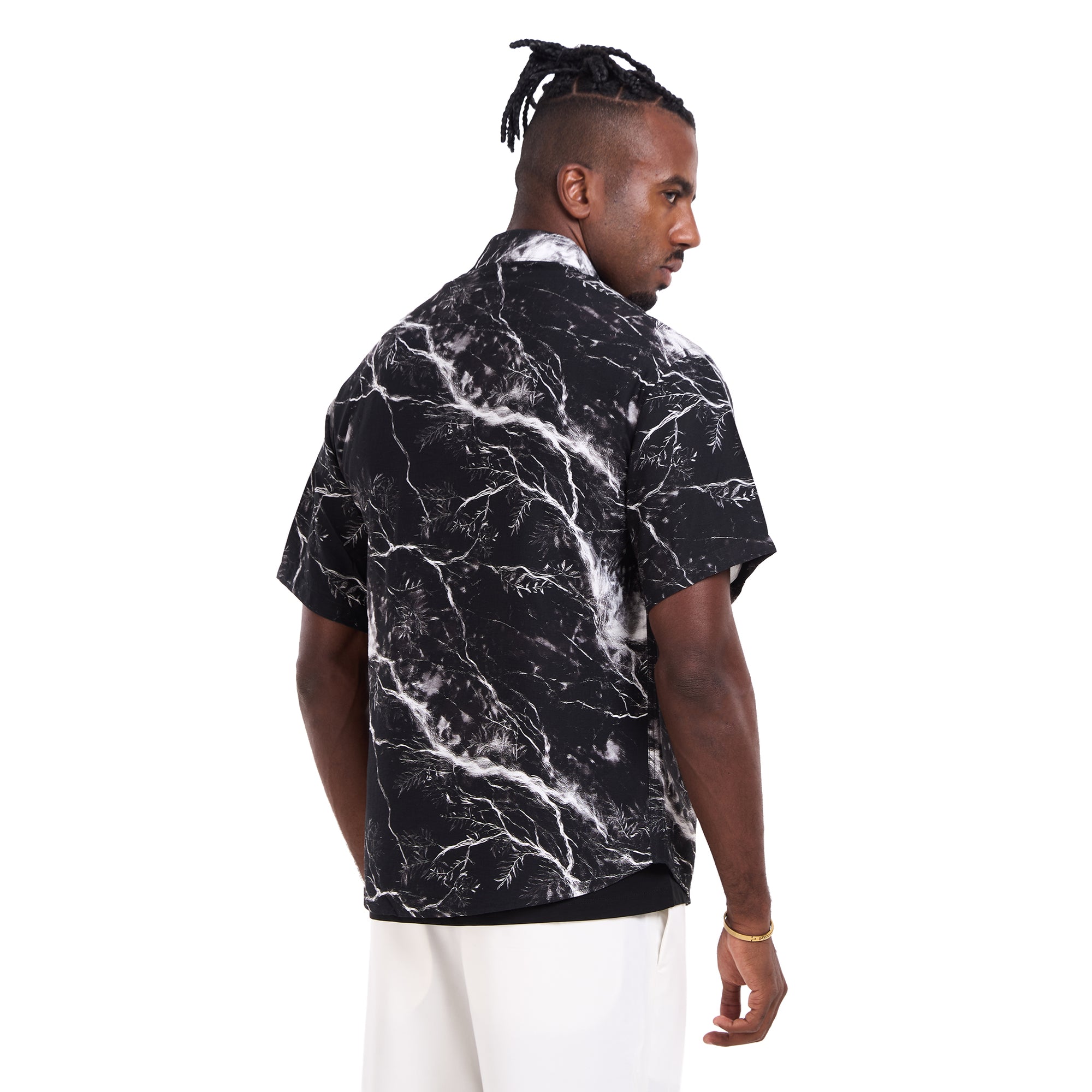 Black Marble Print Shirt