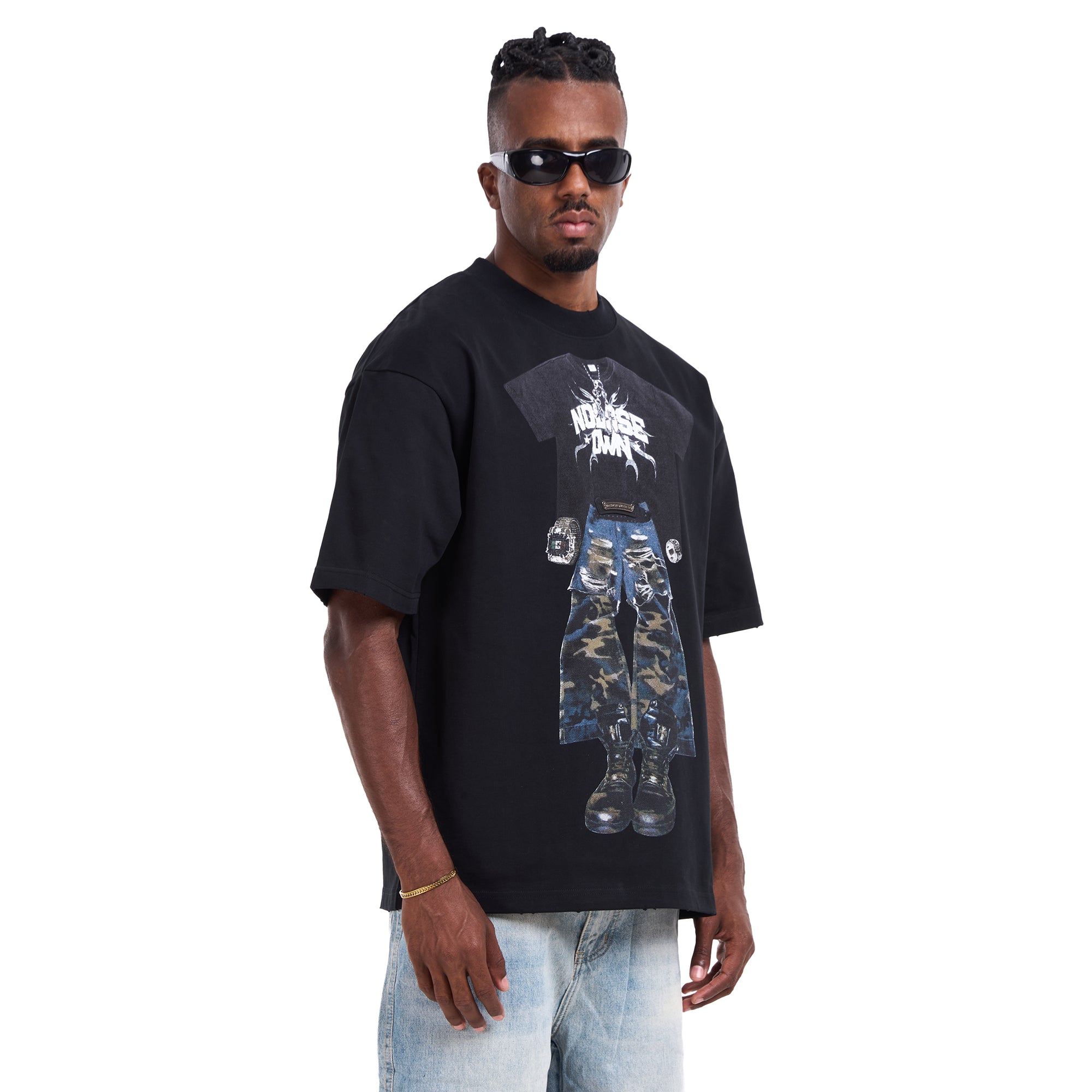 Black Printed T-Shirt