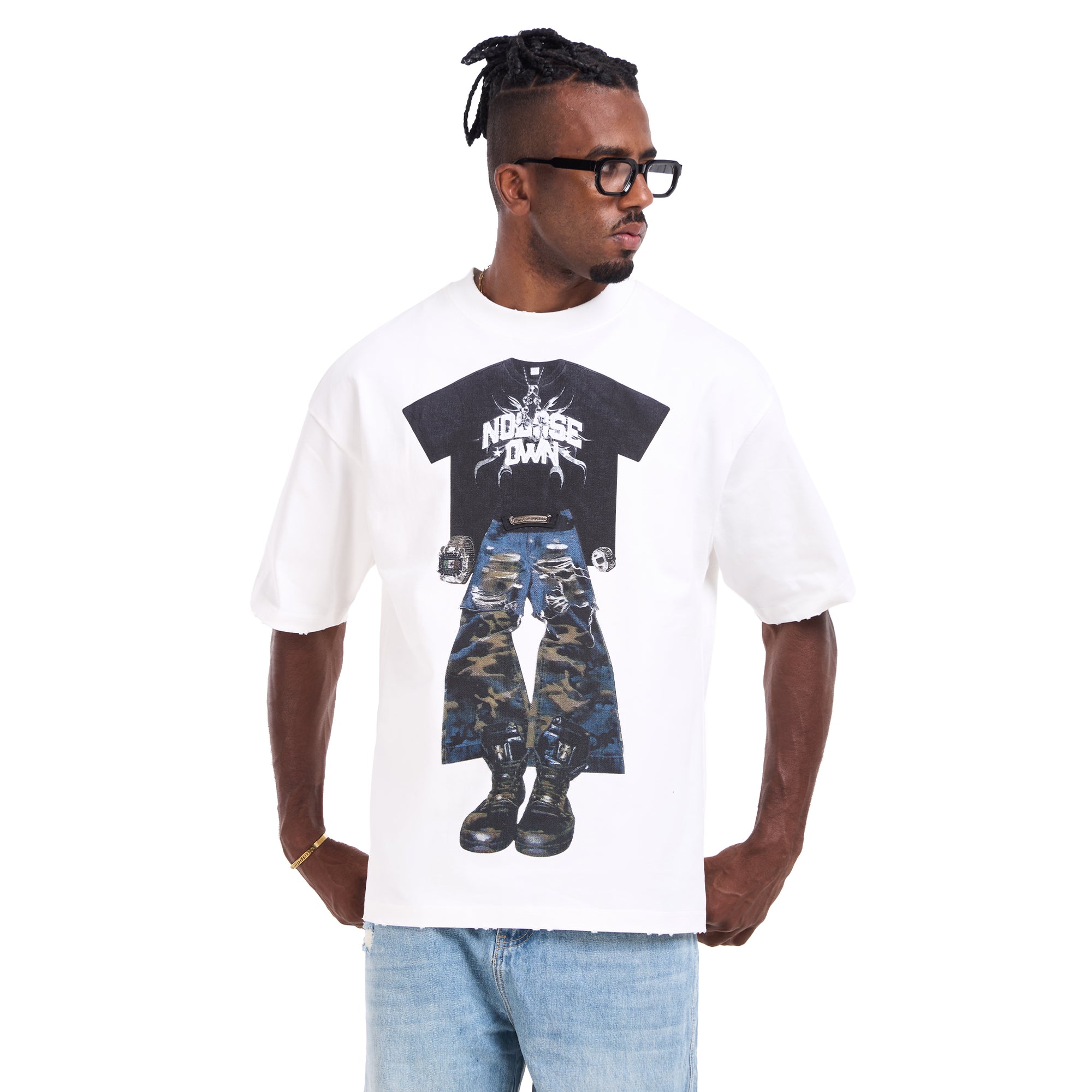 White Printed T-Shirt