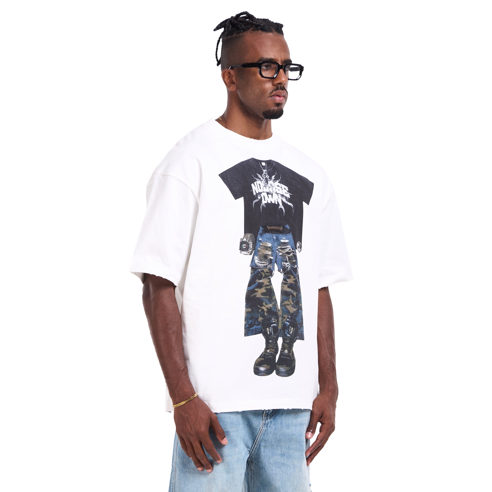 White Printed T-Shirt