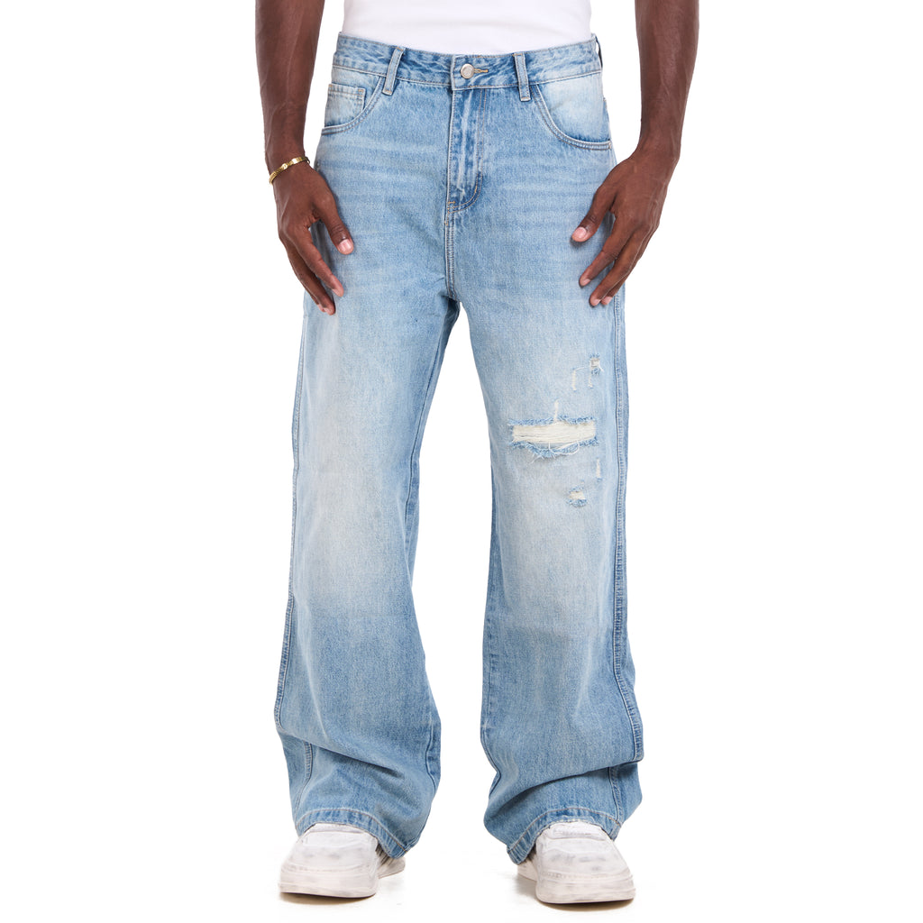 Washed Blue Relaxed Fit Jeans