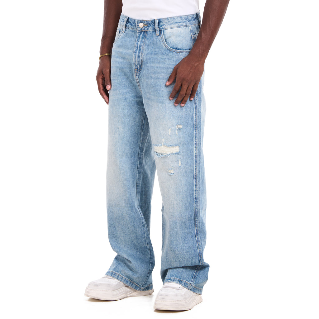 Washed Blue Relaxed Fit Jeans