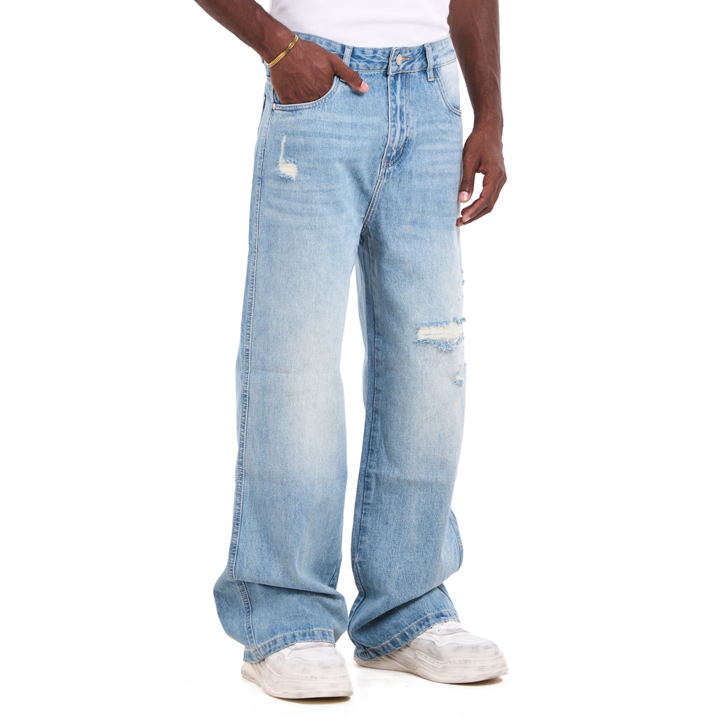 Washed Blue Relaxed Fit Jeans