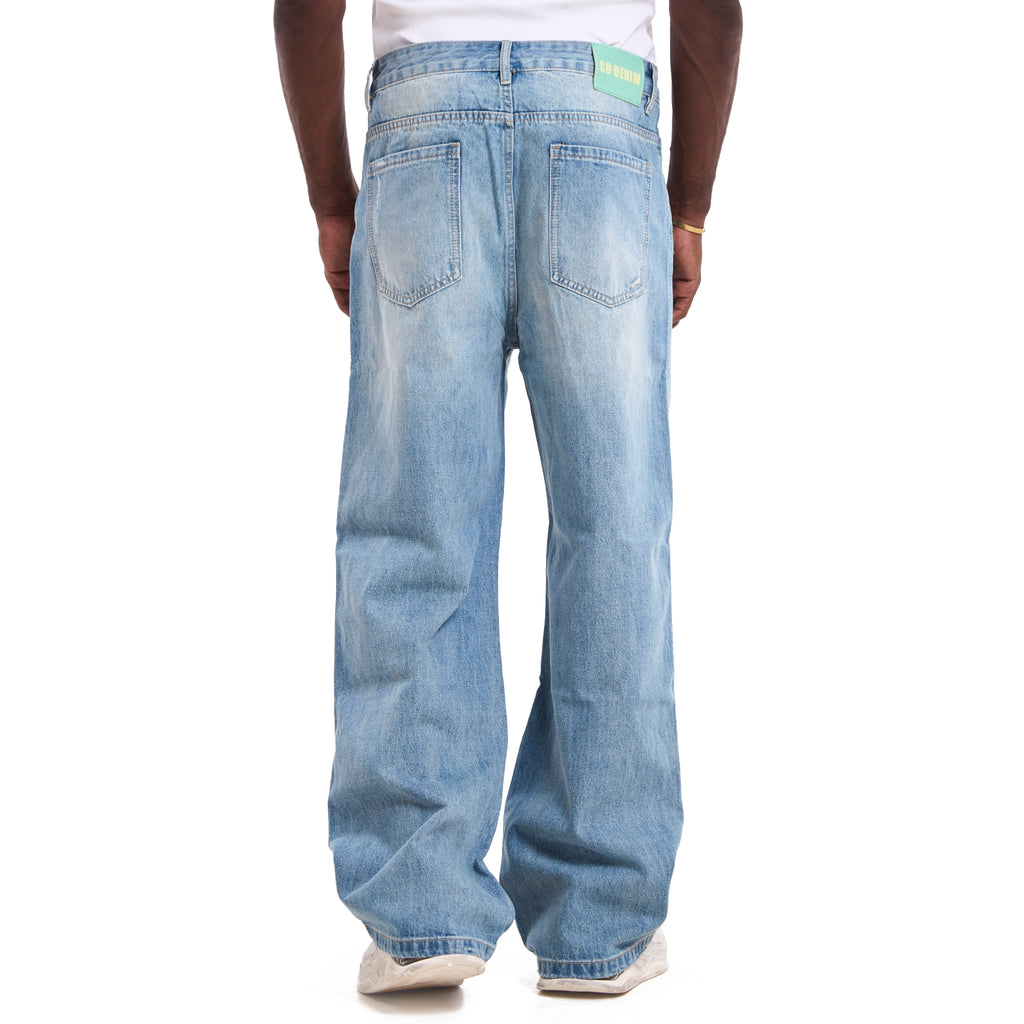 Washed Blue Relaxed Fit Jeans