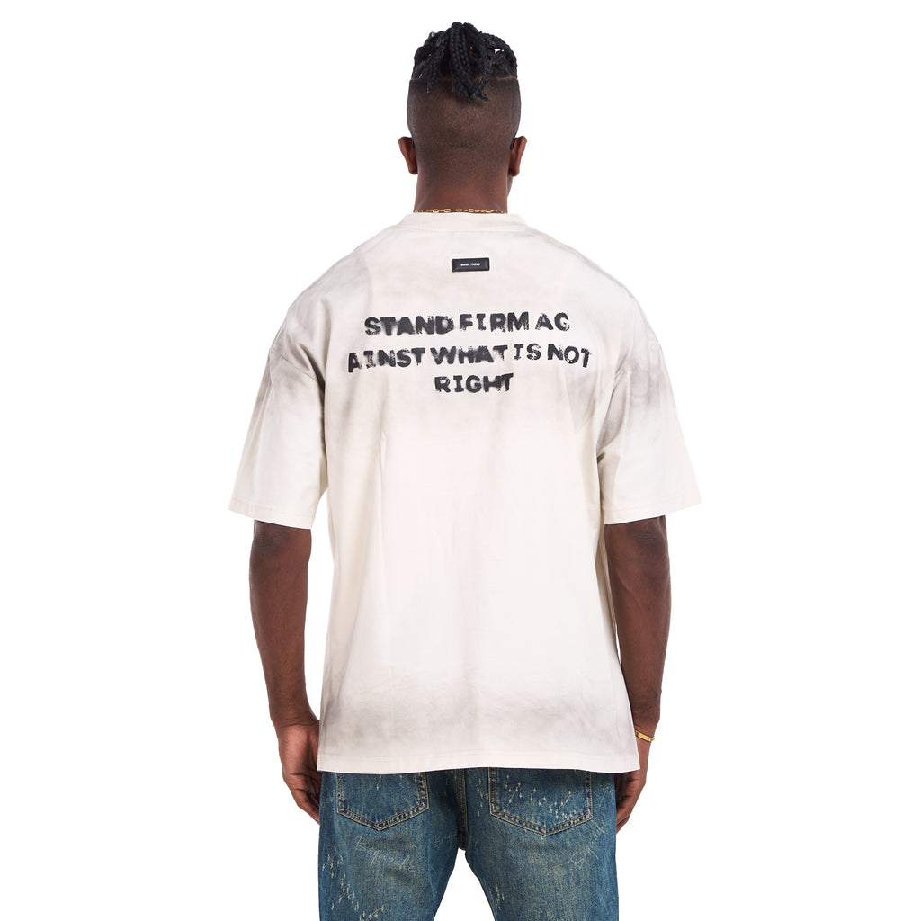 Beige Slogan T-shirt