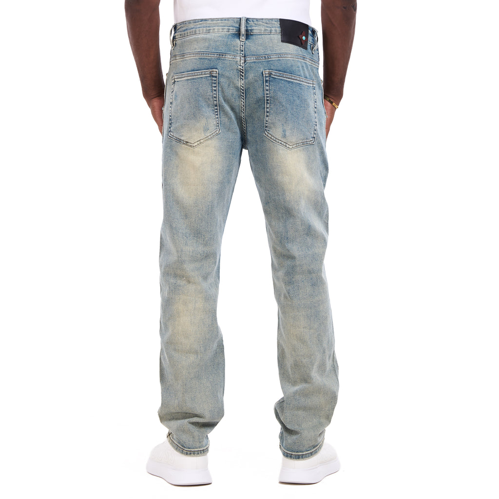 Blue Rusty Carpenter Style Slim Fit Jeans