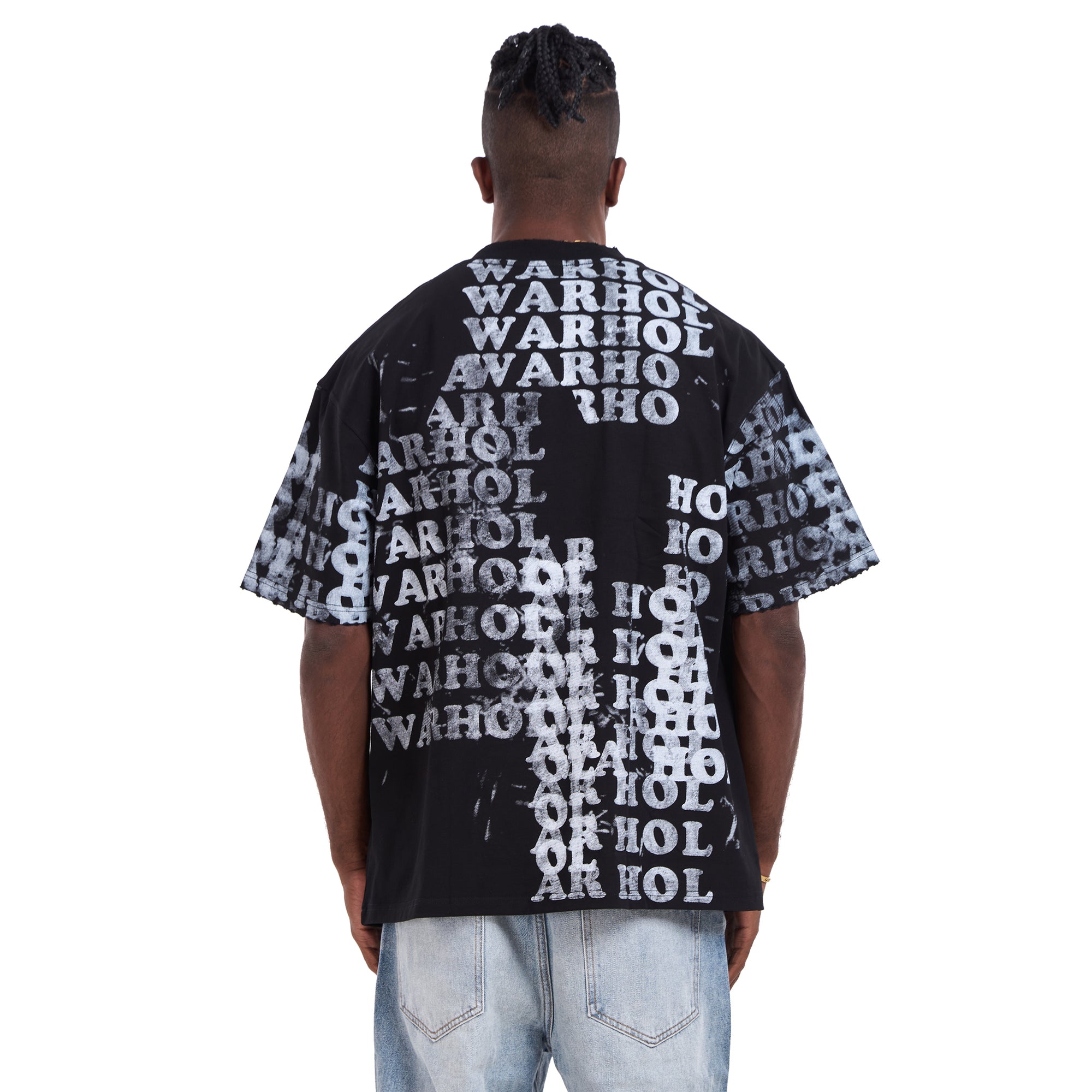 Black Printed words T-shirt