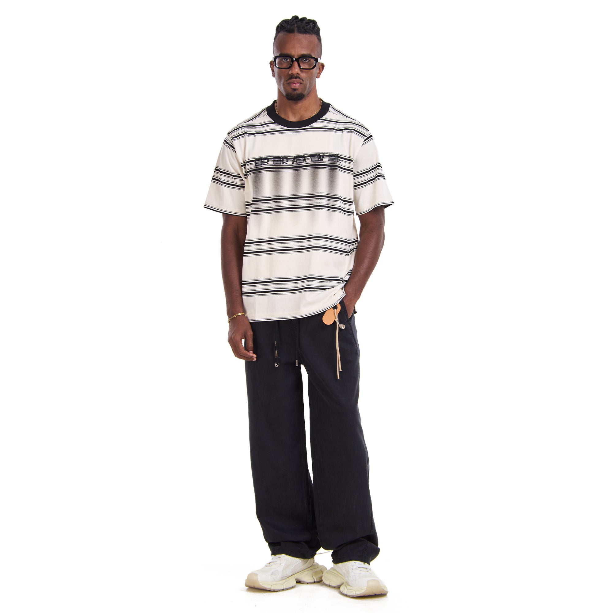 Off White Striped T-shirt