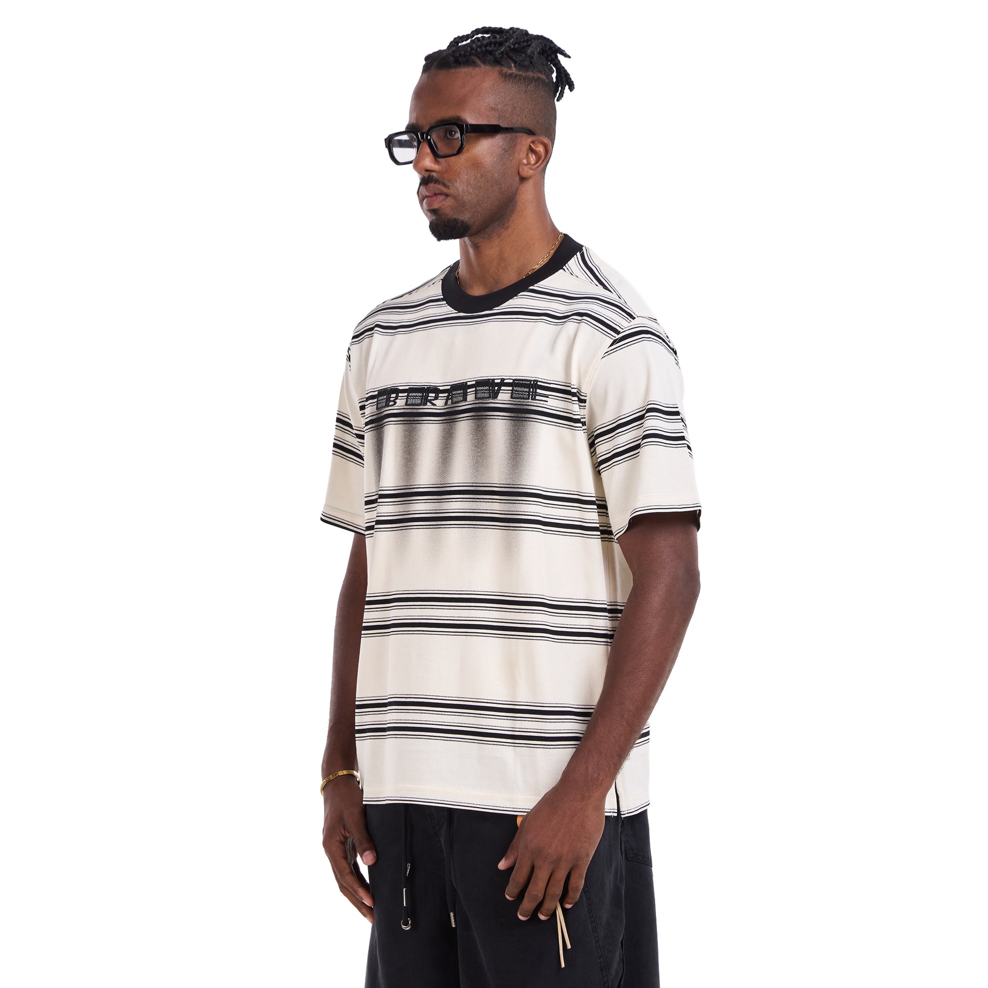Off White Striped T-shirt