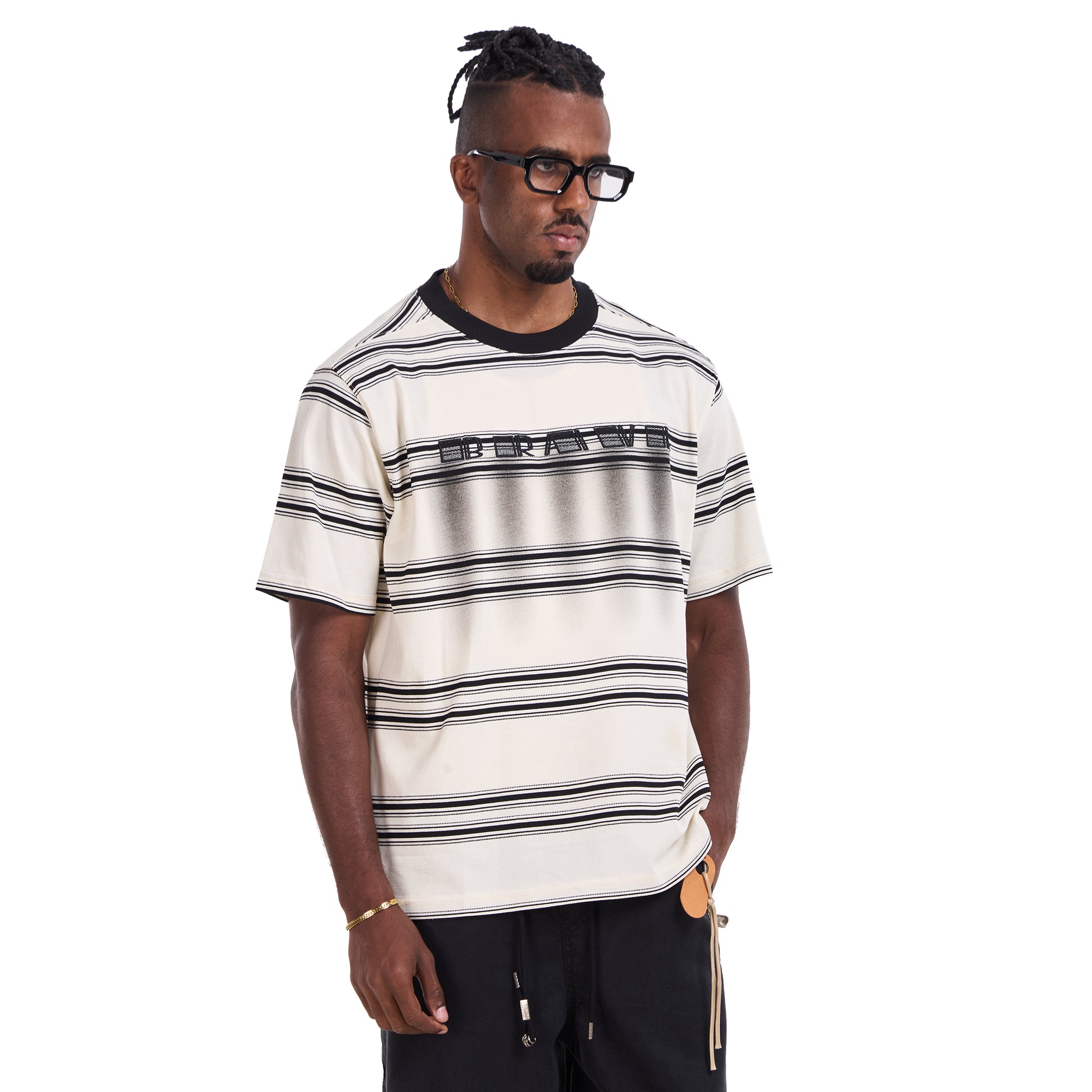 Off White Striped T-shirt