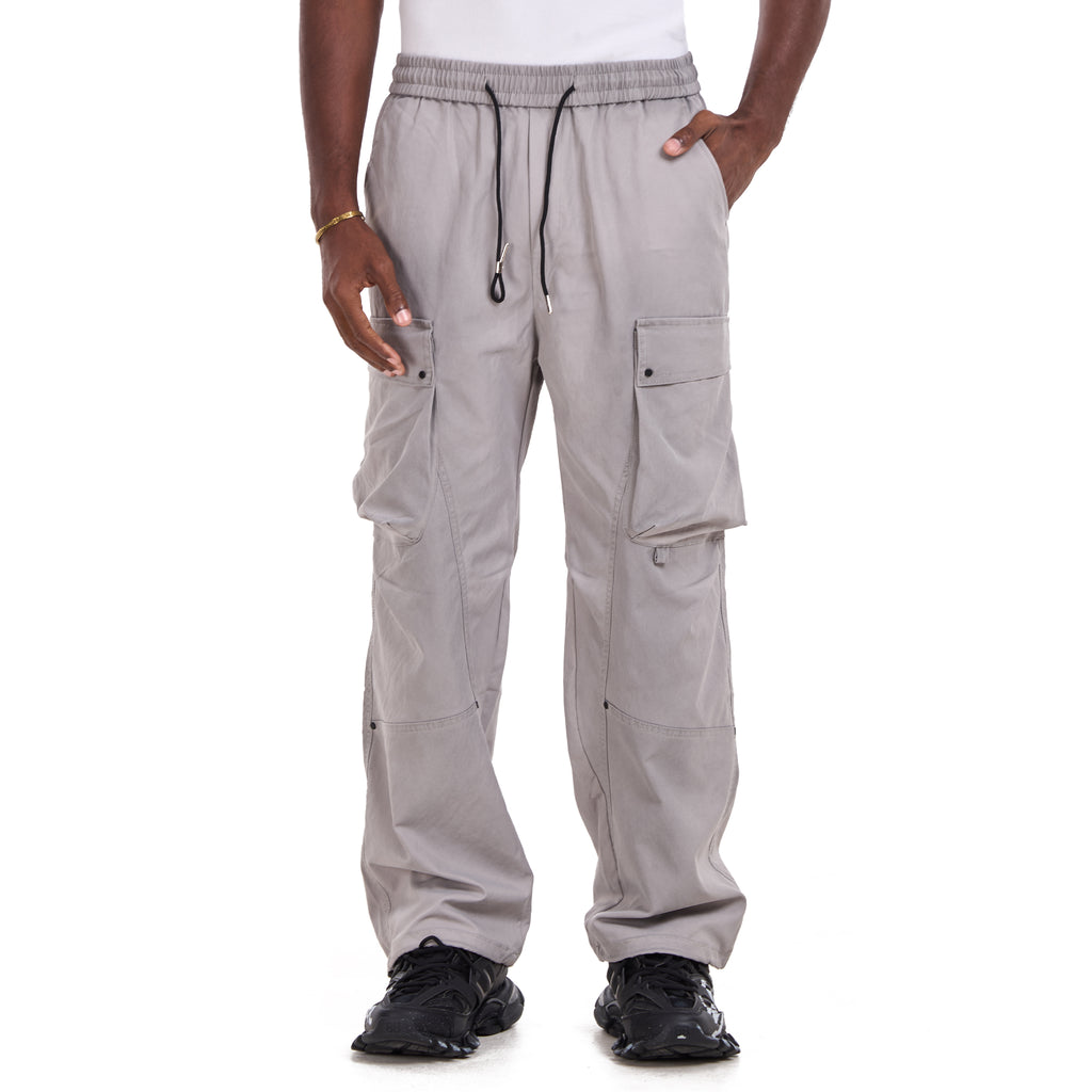 Gray Cargo With Pockets Trousers