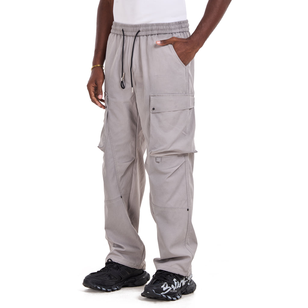 Gray Cargo With Pockets Trousers
