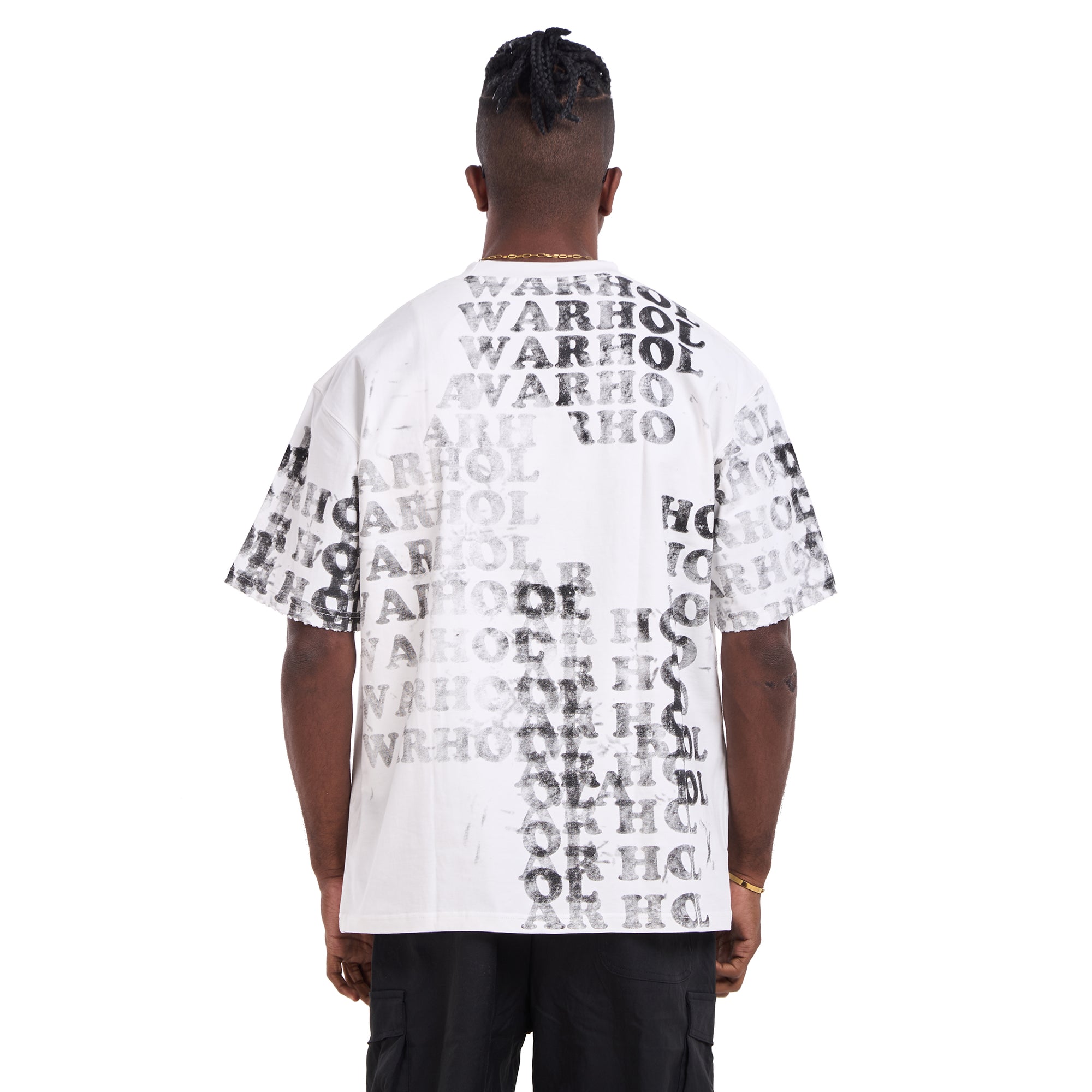White Printed words T-shirt