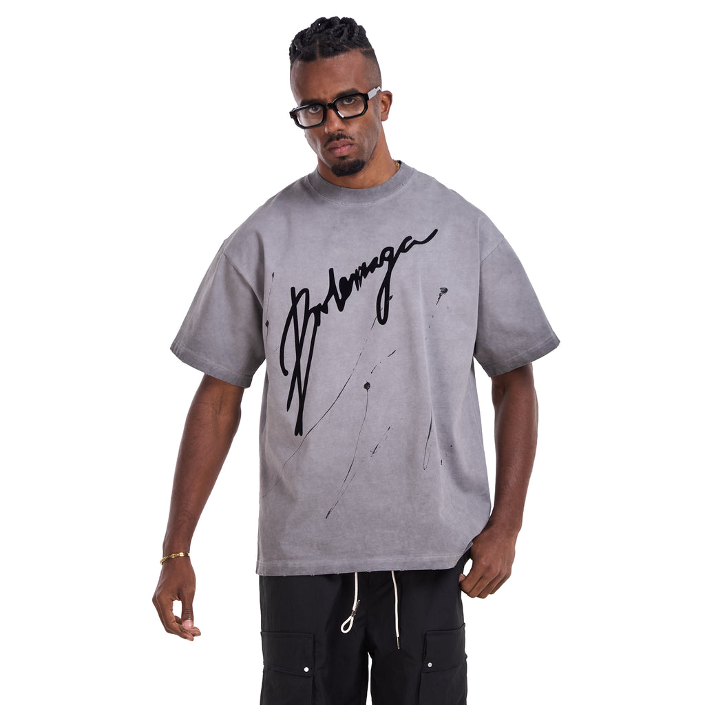 Gray Balenciaga Oversize T-shirt