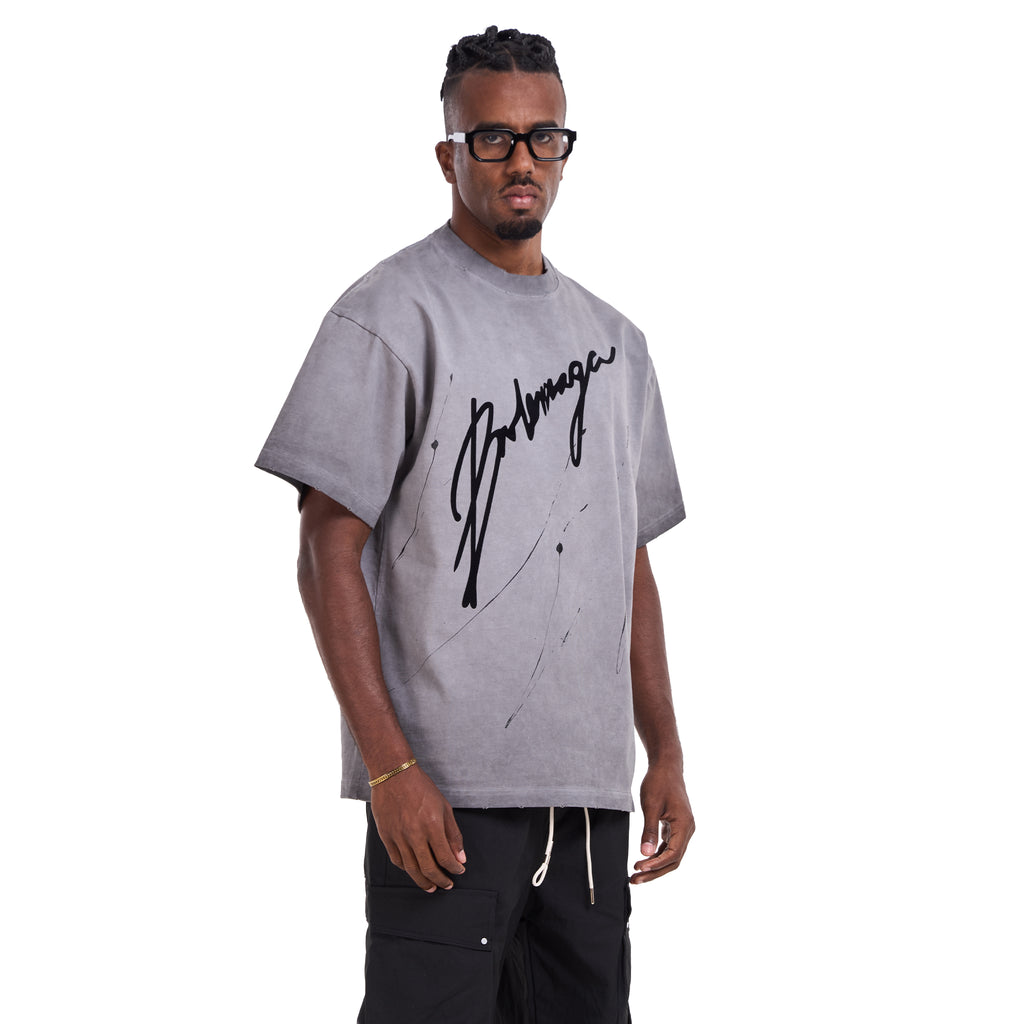 Gray Balenciaga Oversize T-shirt