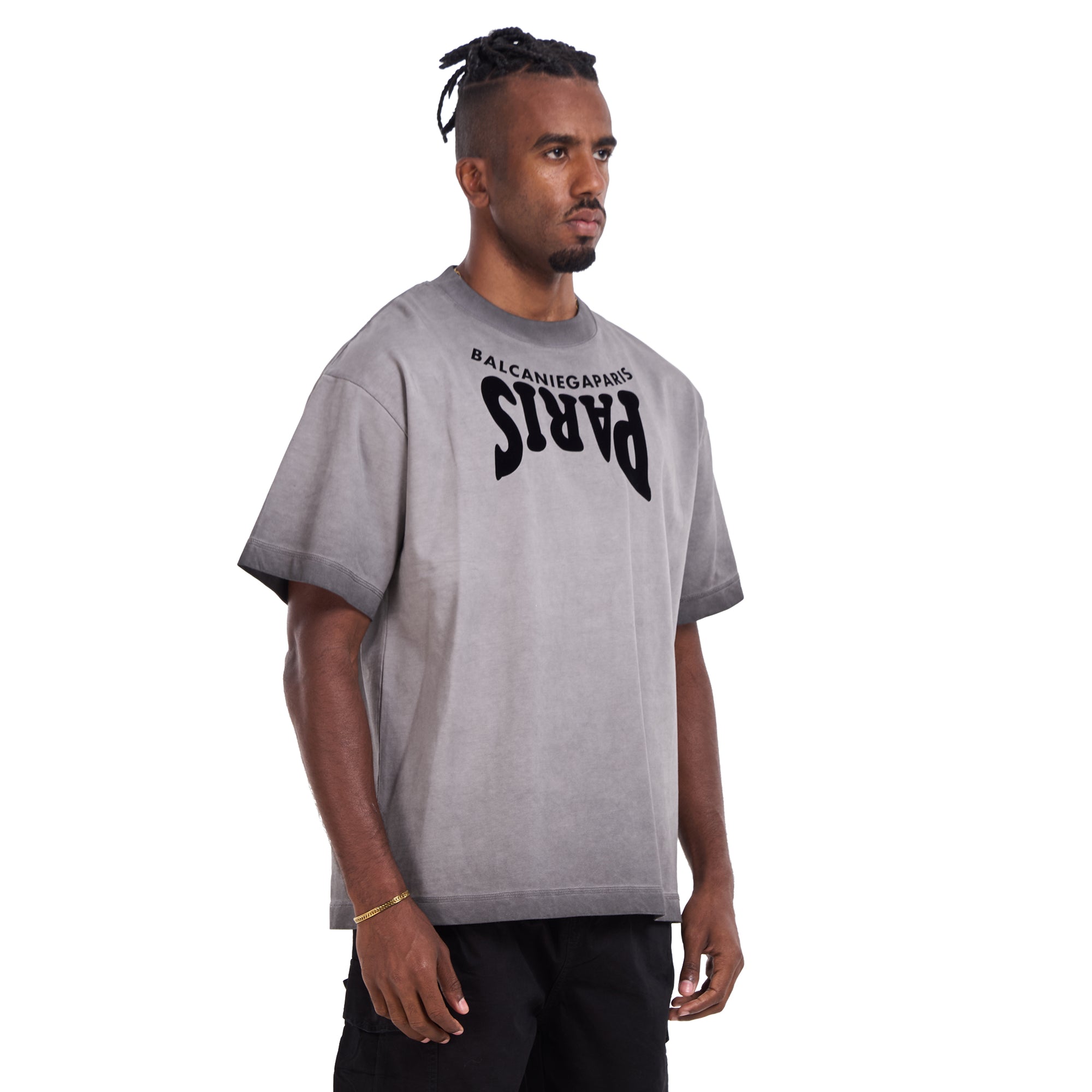 Gray Balenciaga Paris Oversize T-shirt