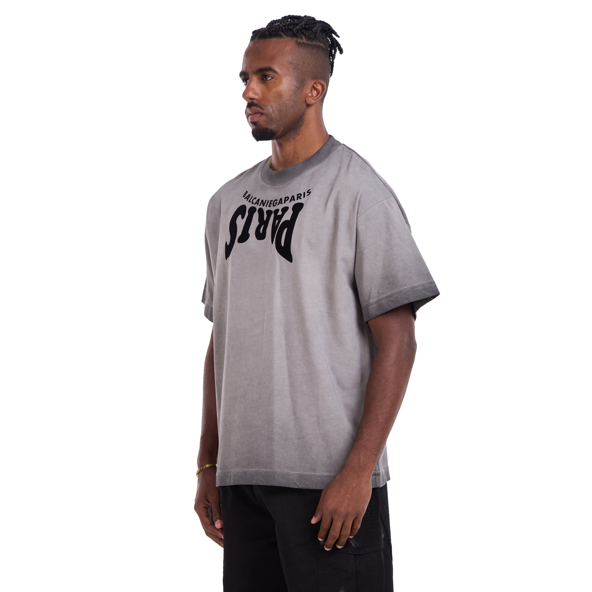 Gray Balenciaga Paris Oversize T-shirt
