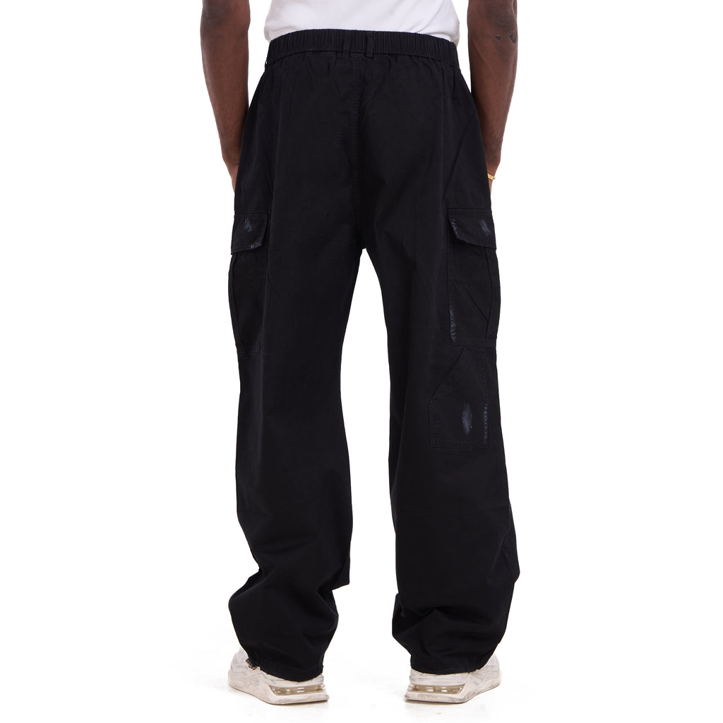 Black Cargo With Pockets Trousers