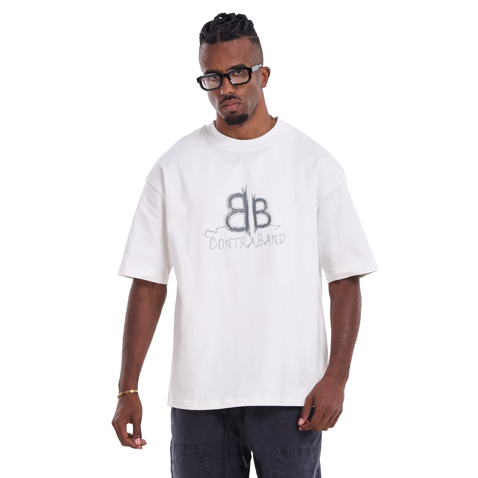White Balenciaga Contraband Oversize T-shirt