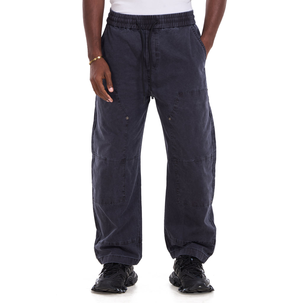 Gray Cargo Carpenter Baggy Fit Trousers