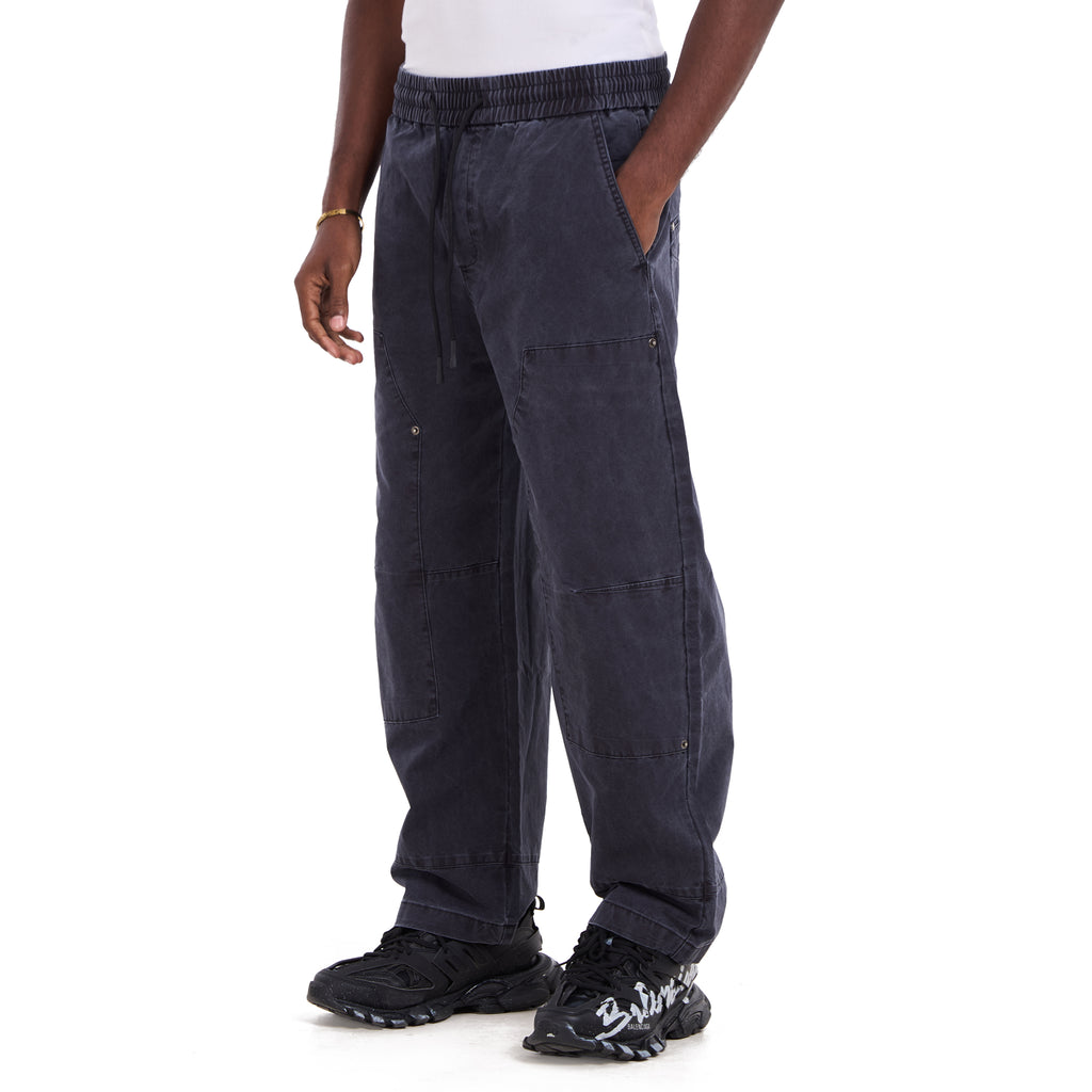 Gray Cargo Carpenter Baggy Fit Trousers