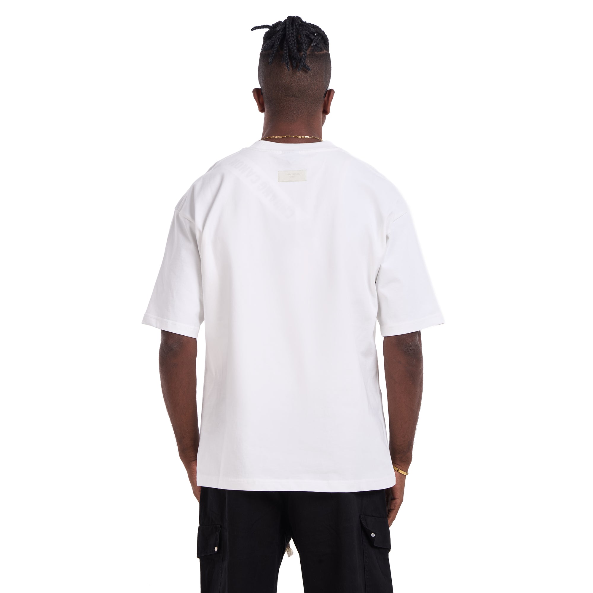 White Printed Dog Oversize T-shirt