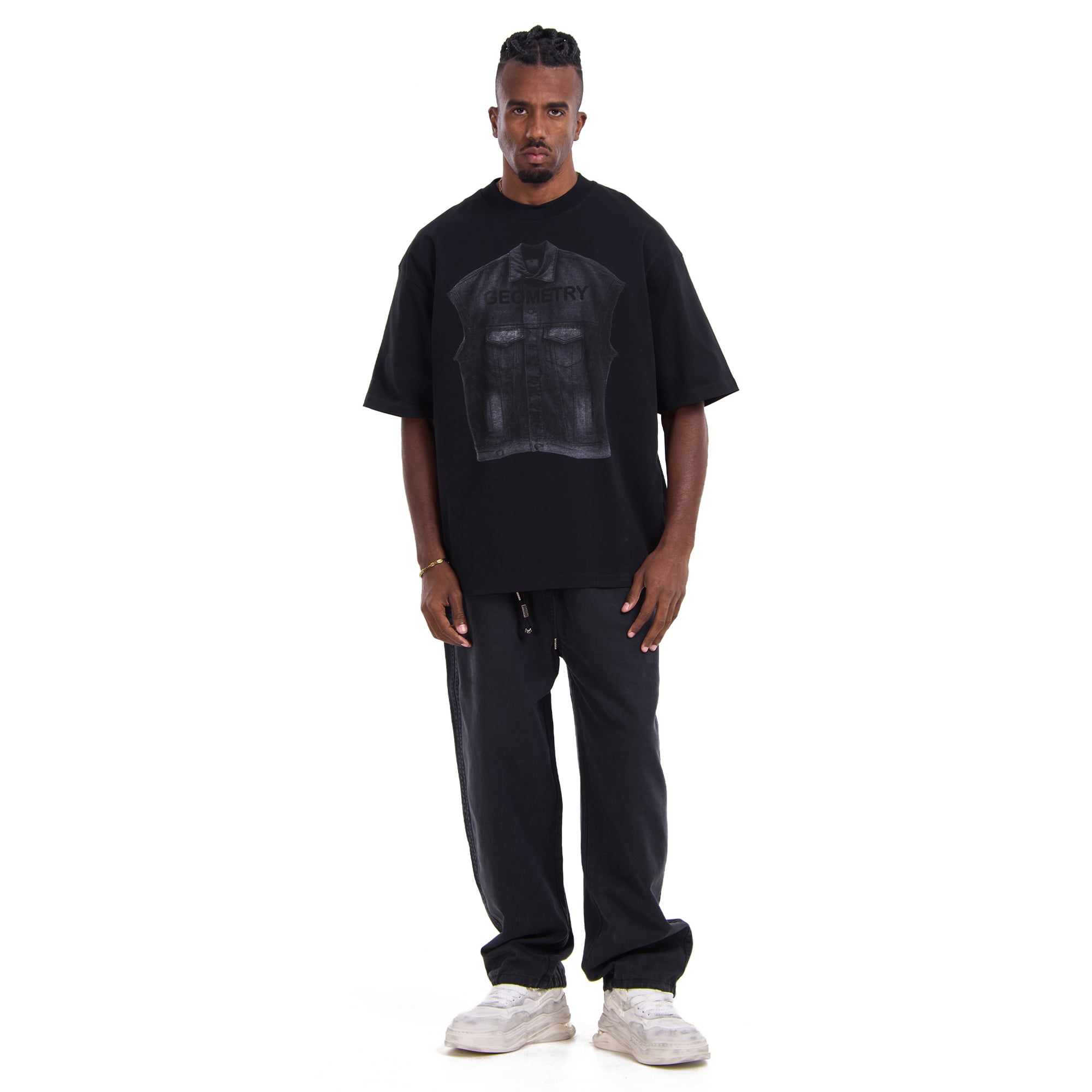Black Printed Oversize T-shirt
