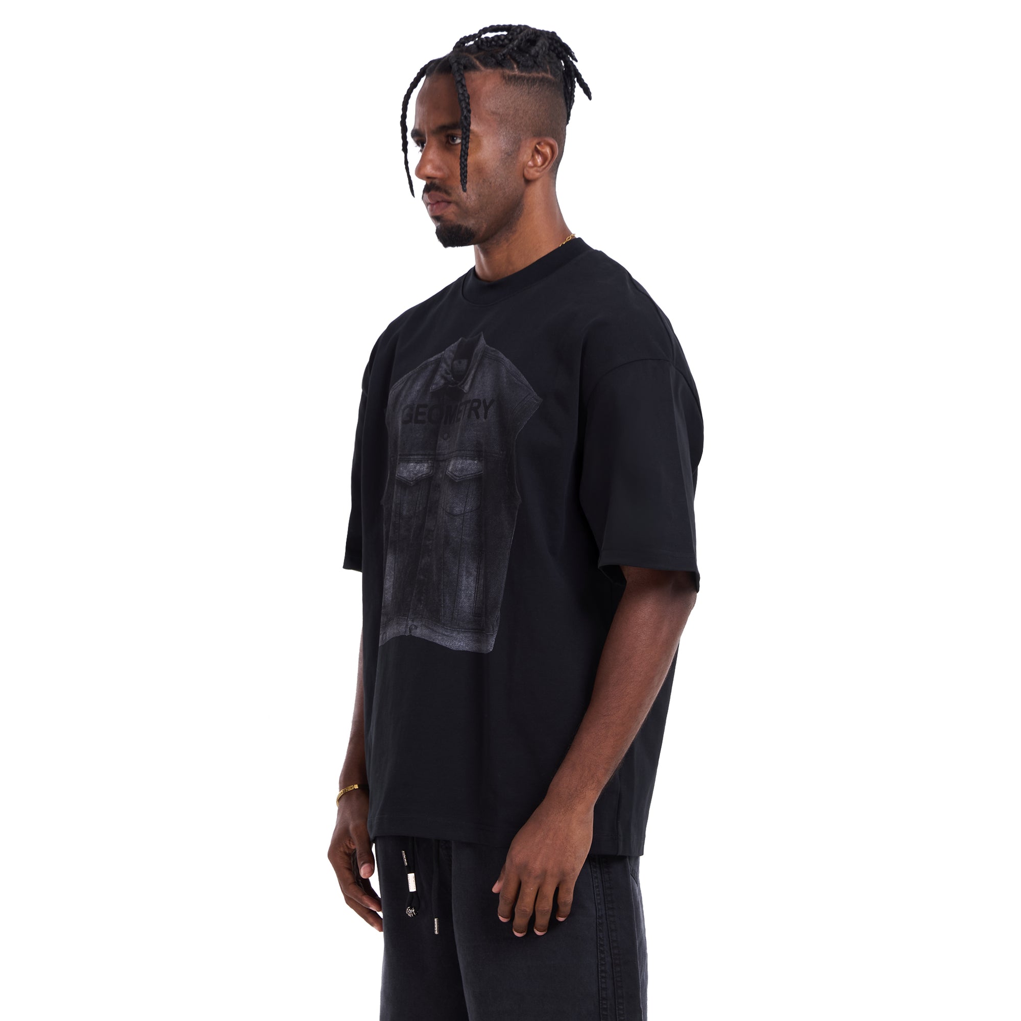 Black Printed Oversize T-shirt