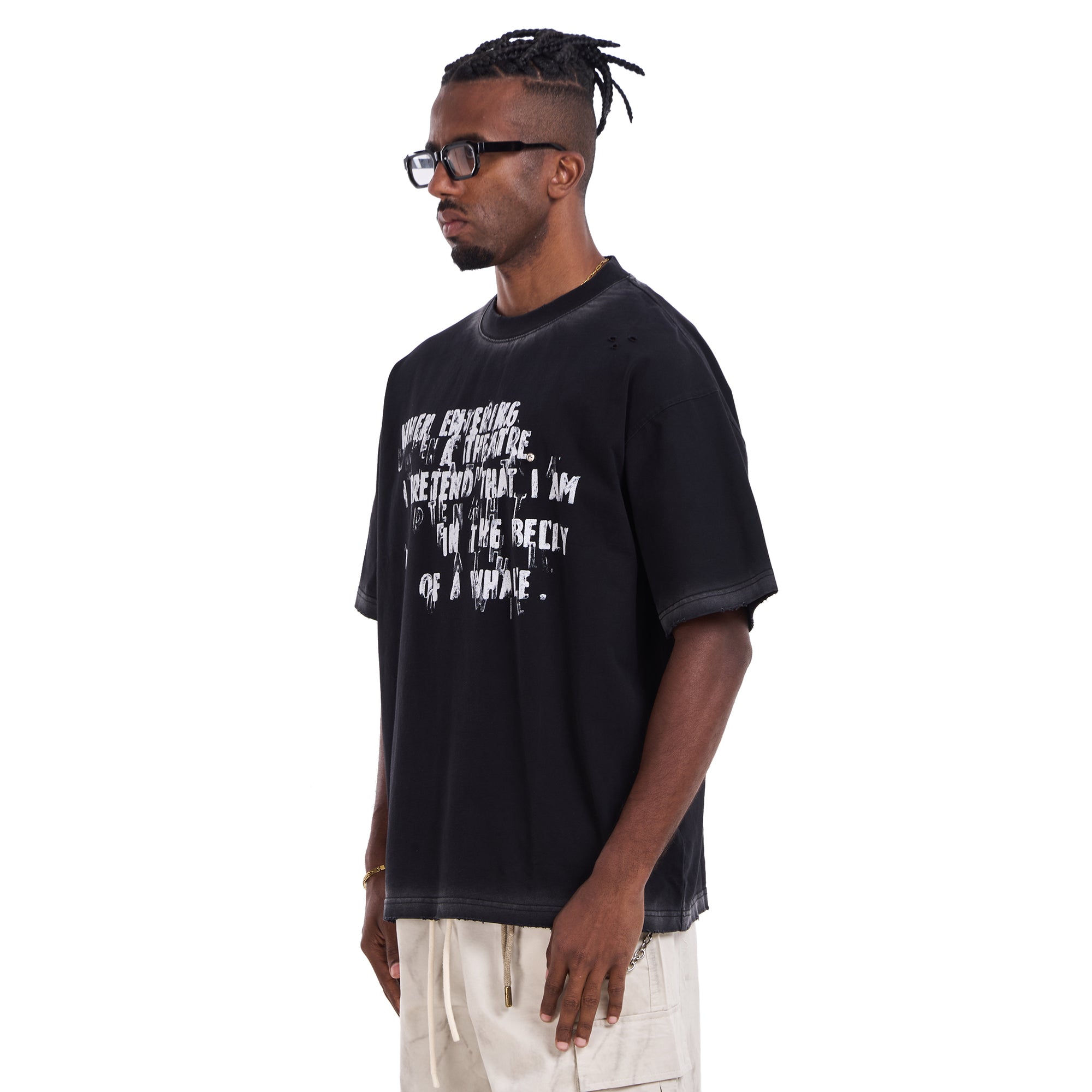 Black Printed Oversize T-shirt