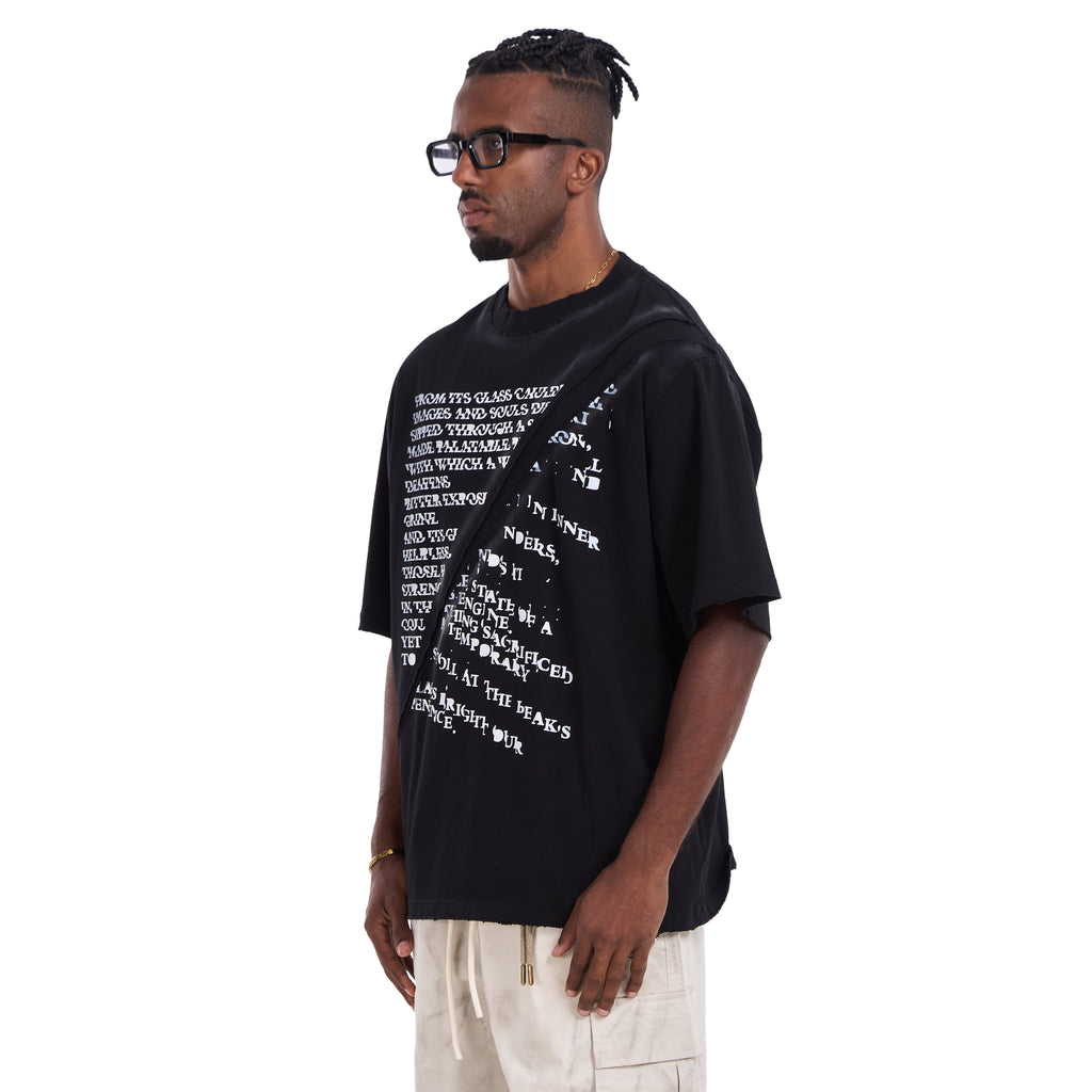 Black Printed Oversize T-shirt