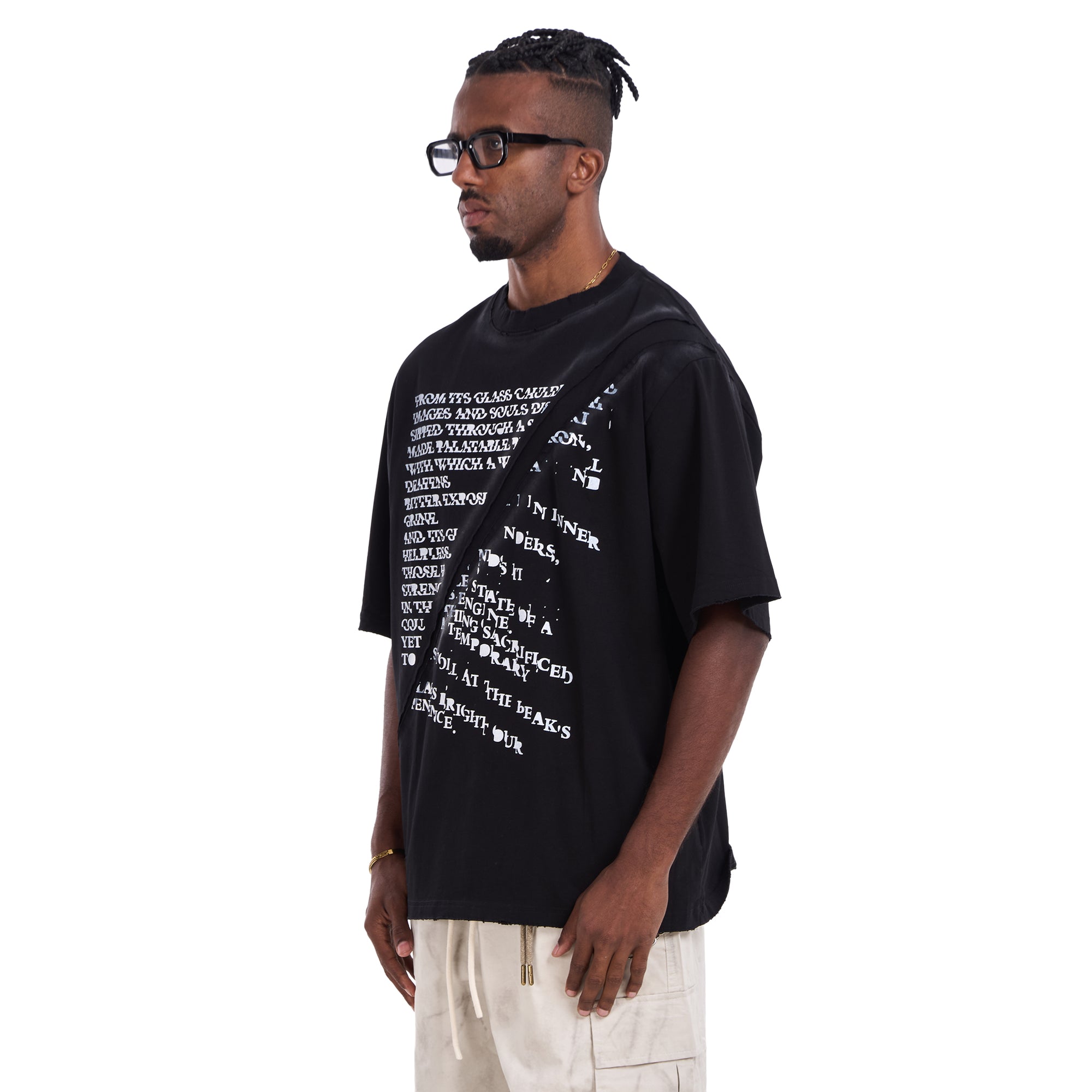 Black Printed Oversize T-shirt