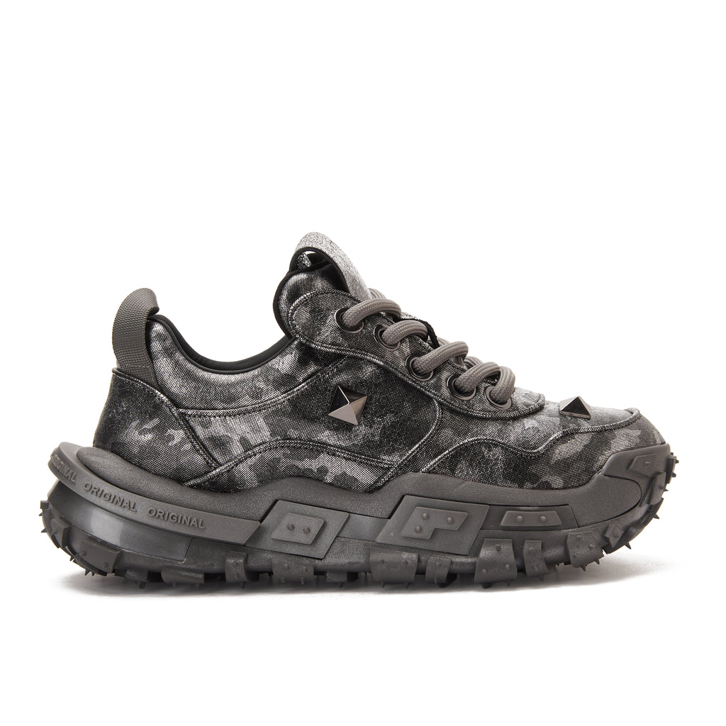 Black&Silver SLX Low Top Chuncky Sneakers Luxury Shoes