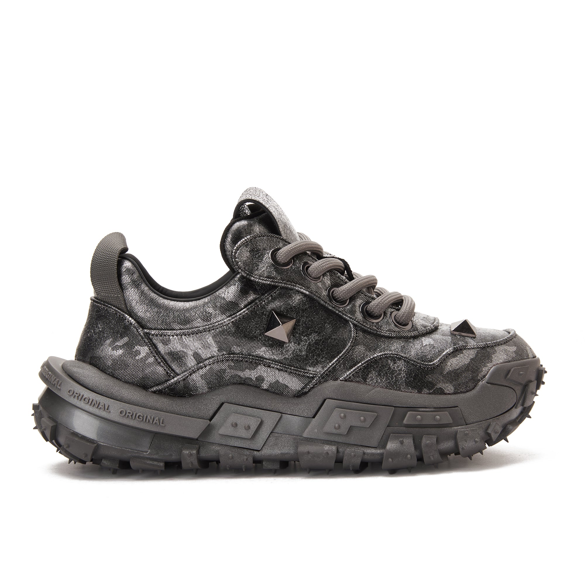 Black&Silver SLX Low Top Chuncky Sneakers Luxury Shoes