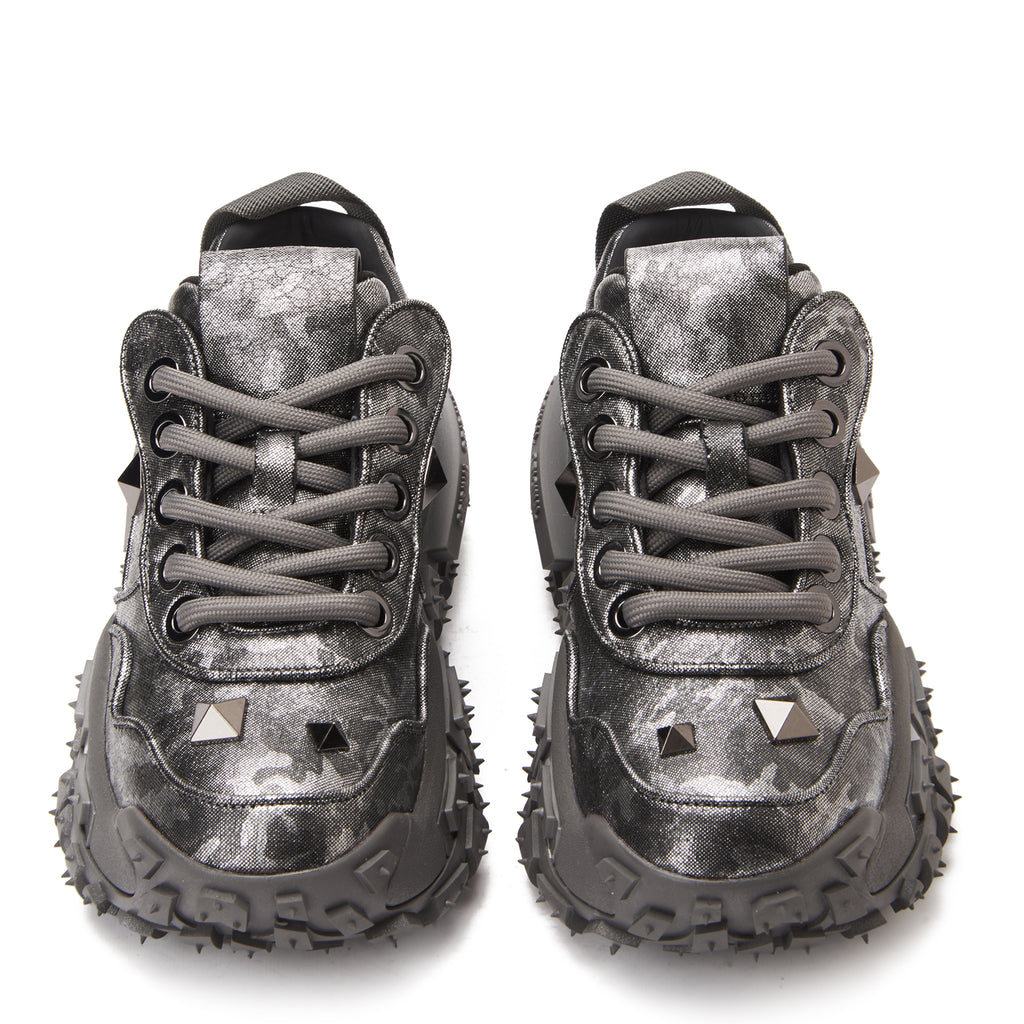 Black&Silver SLX Low Top Chuncky Sneakers Luxury Shoes