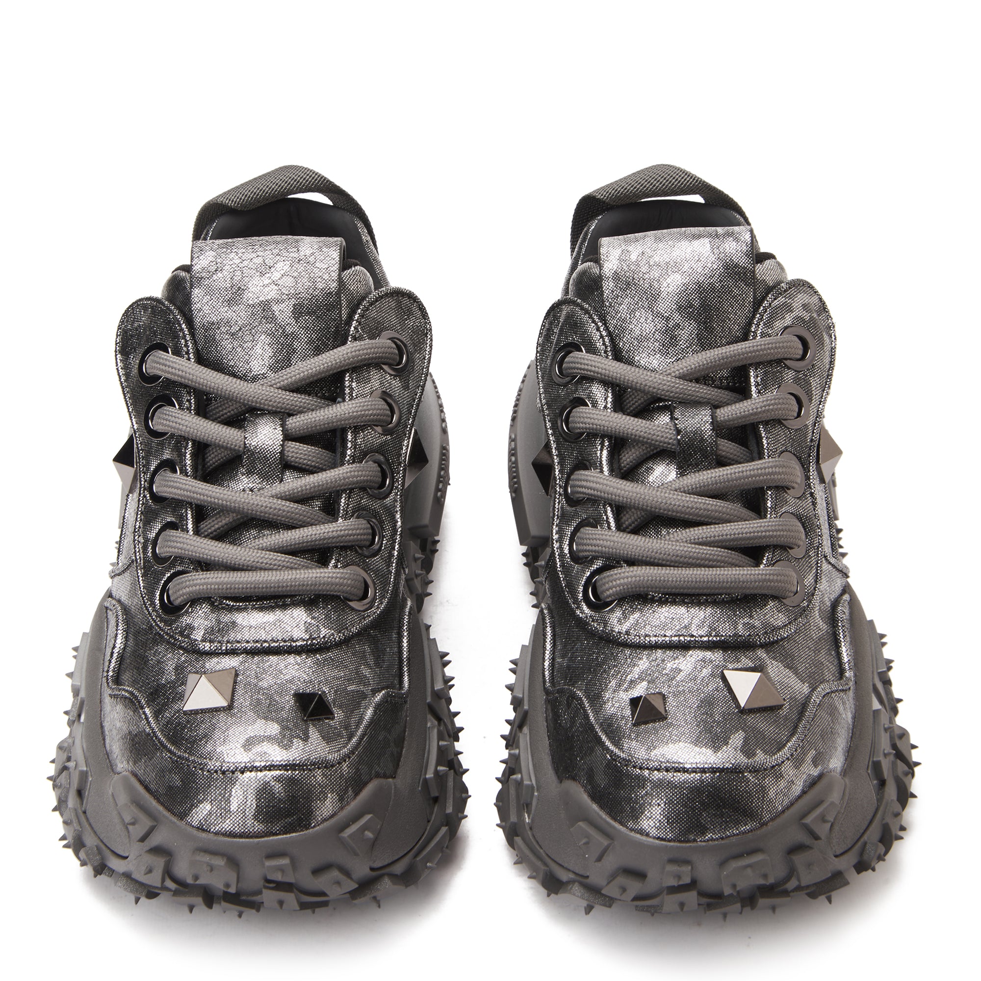 Black&Silver SLX Low Top Chuncky Sneakers Luxury Shoes