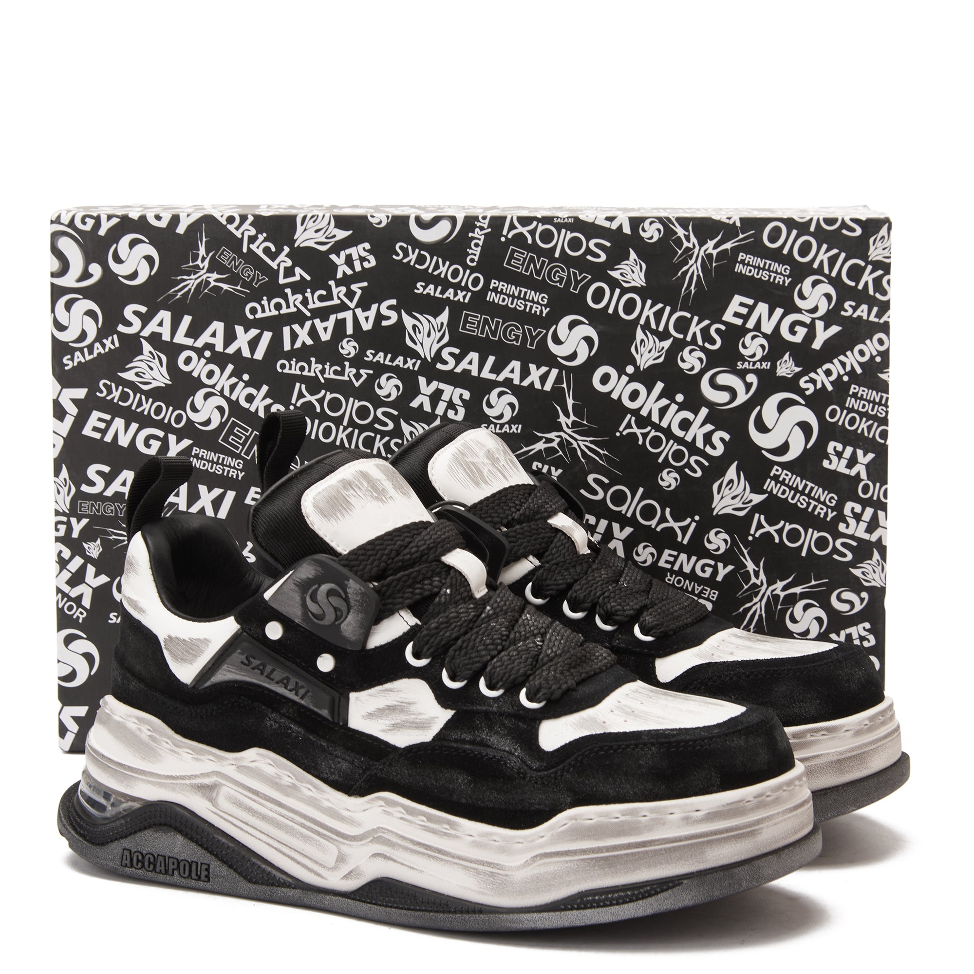 Black SLX Accapole Sneakers Luxury Shoes