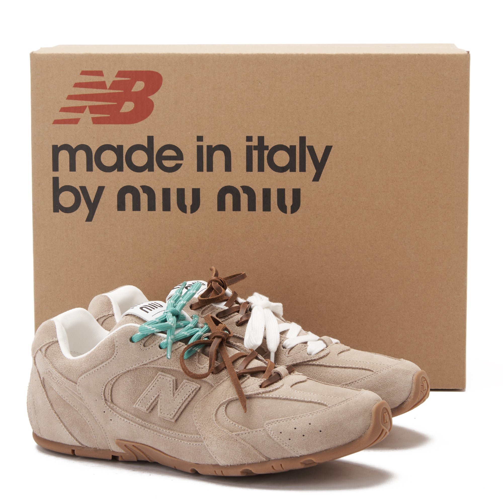 Beige New Balance X Miu Miu 530 SL Sneakers Luxury Shoes