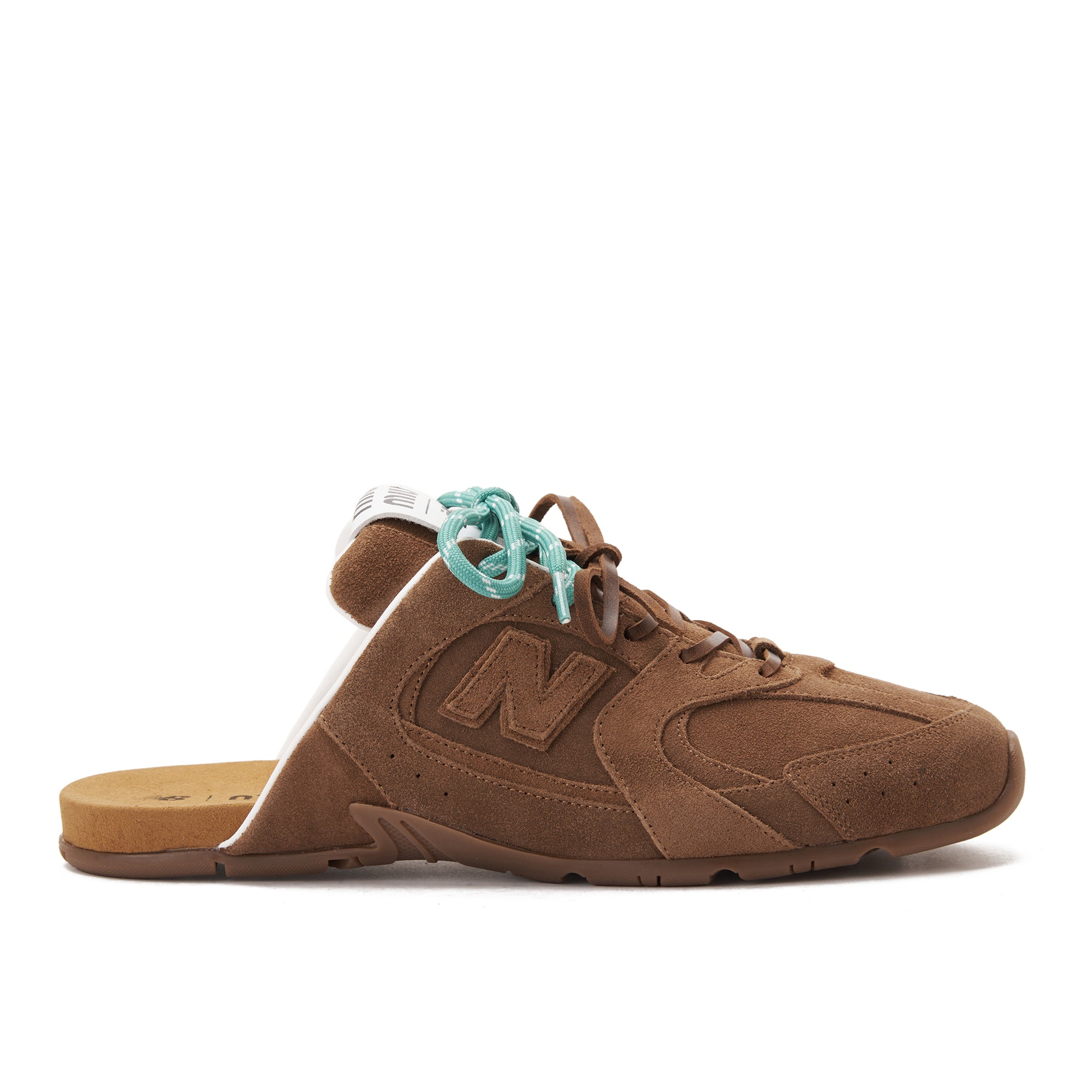 Brown New Balance X Miu Miu 530 SL Suede Mules Luxury Shoes