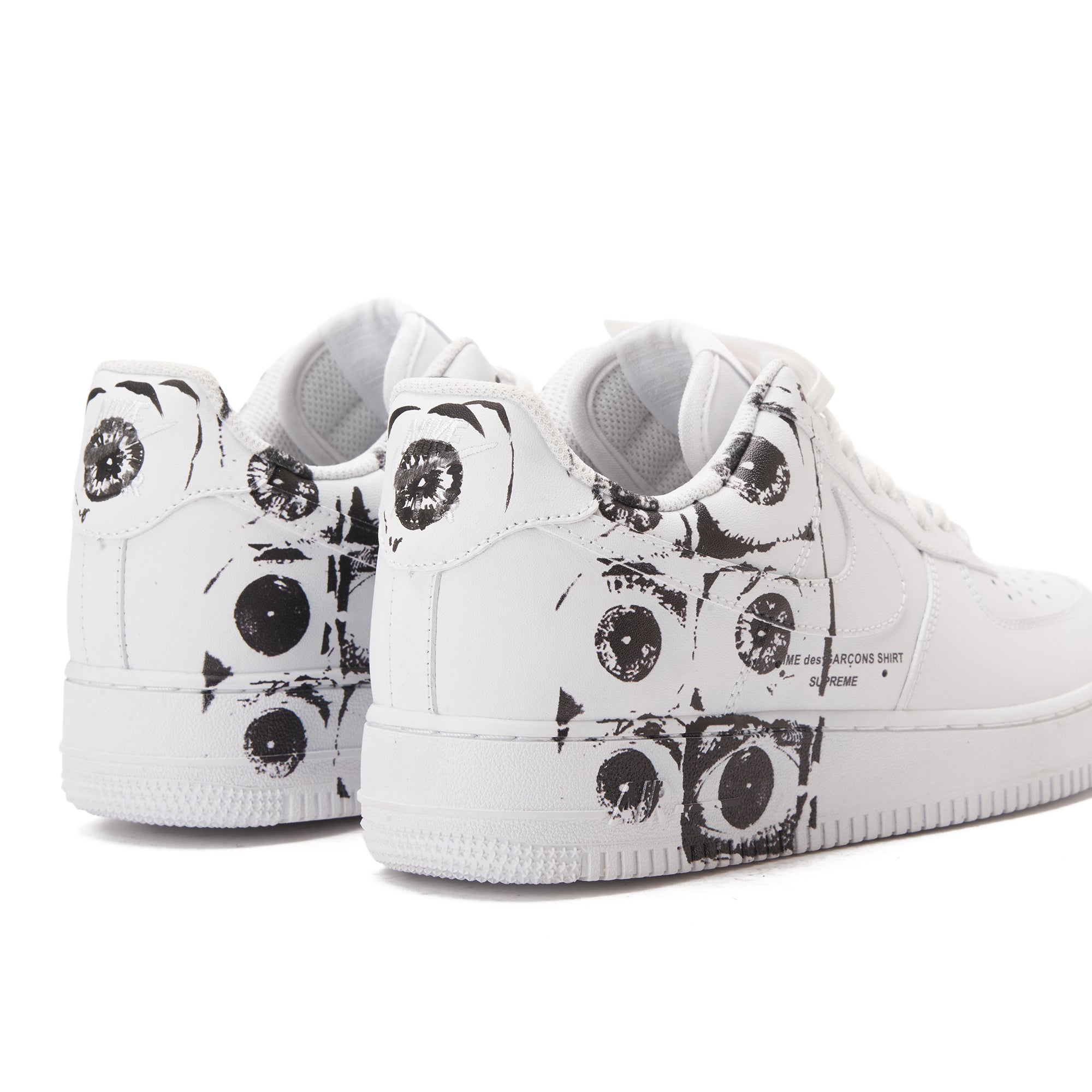 White Air Force X Comme Des Garcons Shirt Low Eyes Sneakers Luxury Shoes