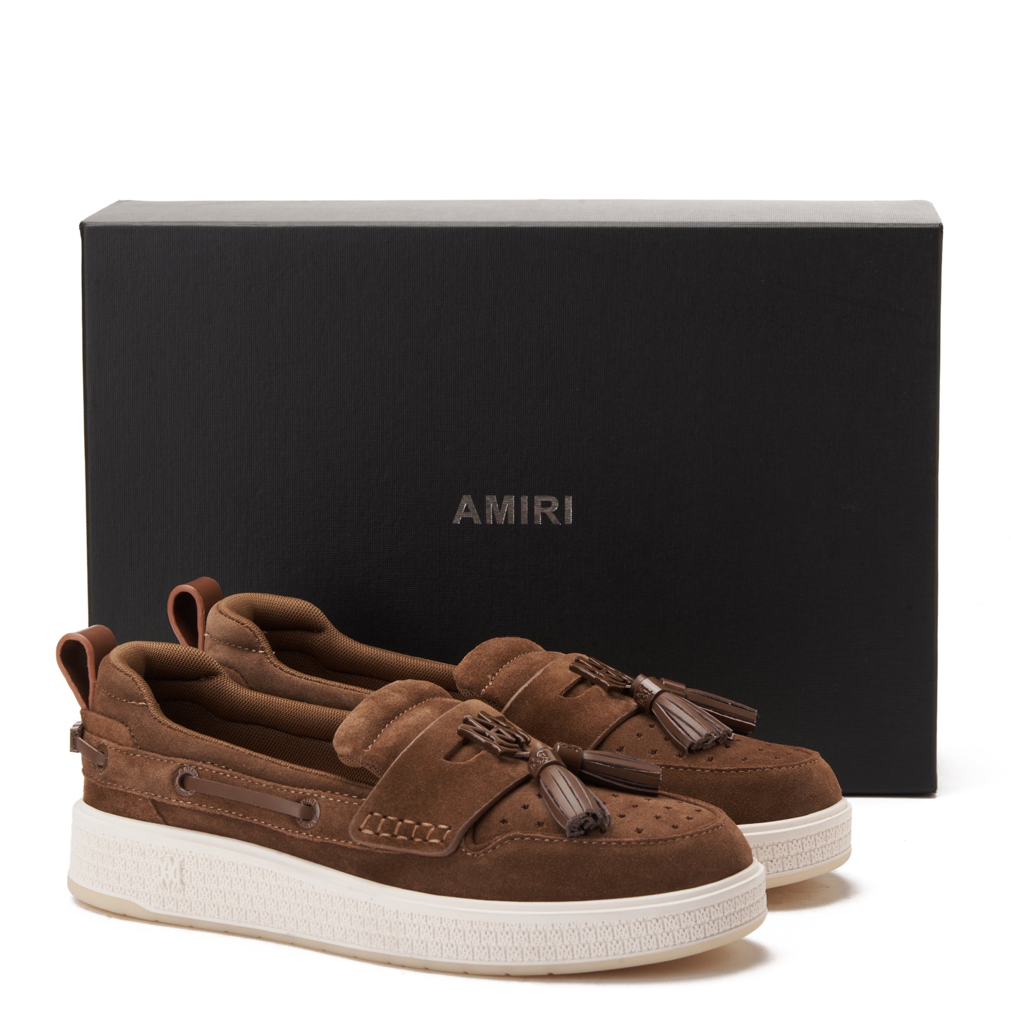 Brwon Amiri MA Tassel Hybird Loafers In Suede Luxury Shoes