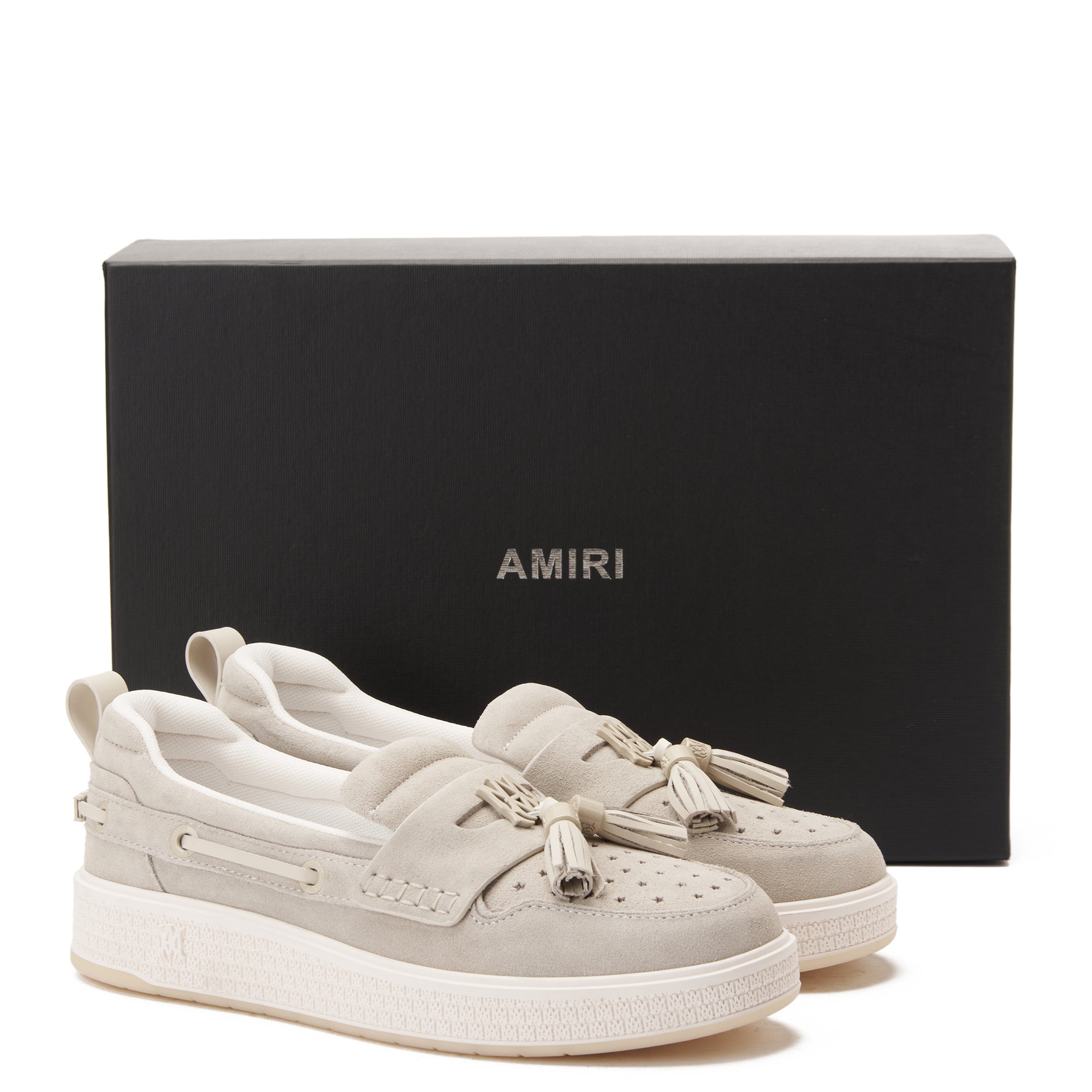 Gray Amiri MA Tassel Hybird Loafers In Suede Luxury Shoes