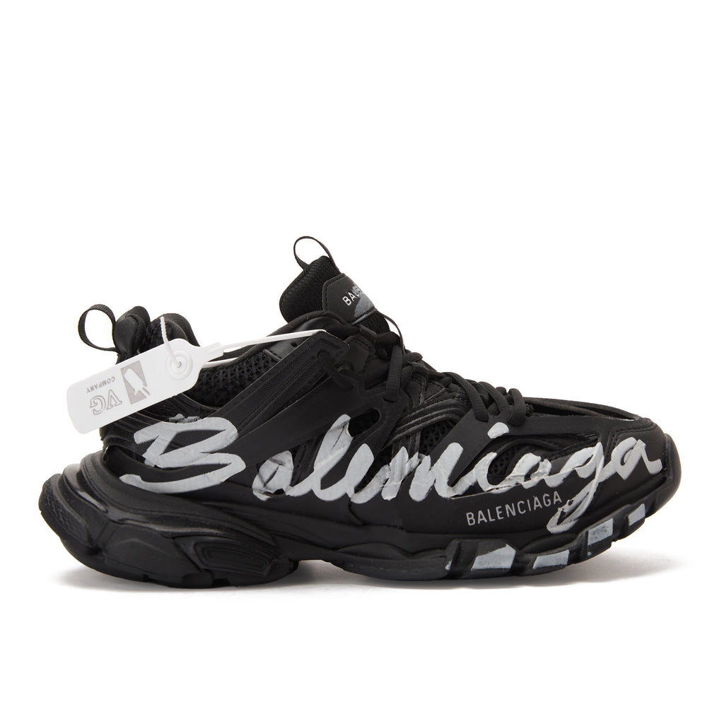 Black Balenciaga Track Signature Sneakers Luxury Shoes