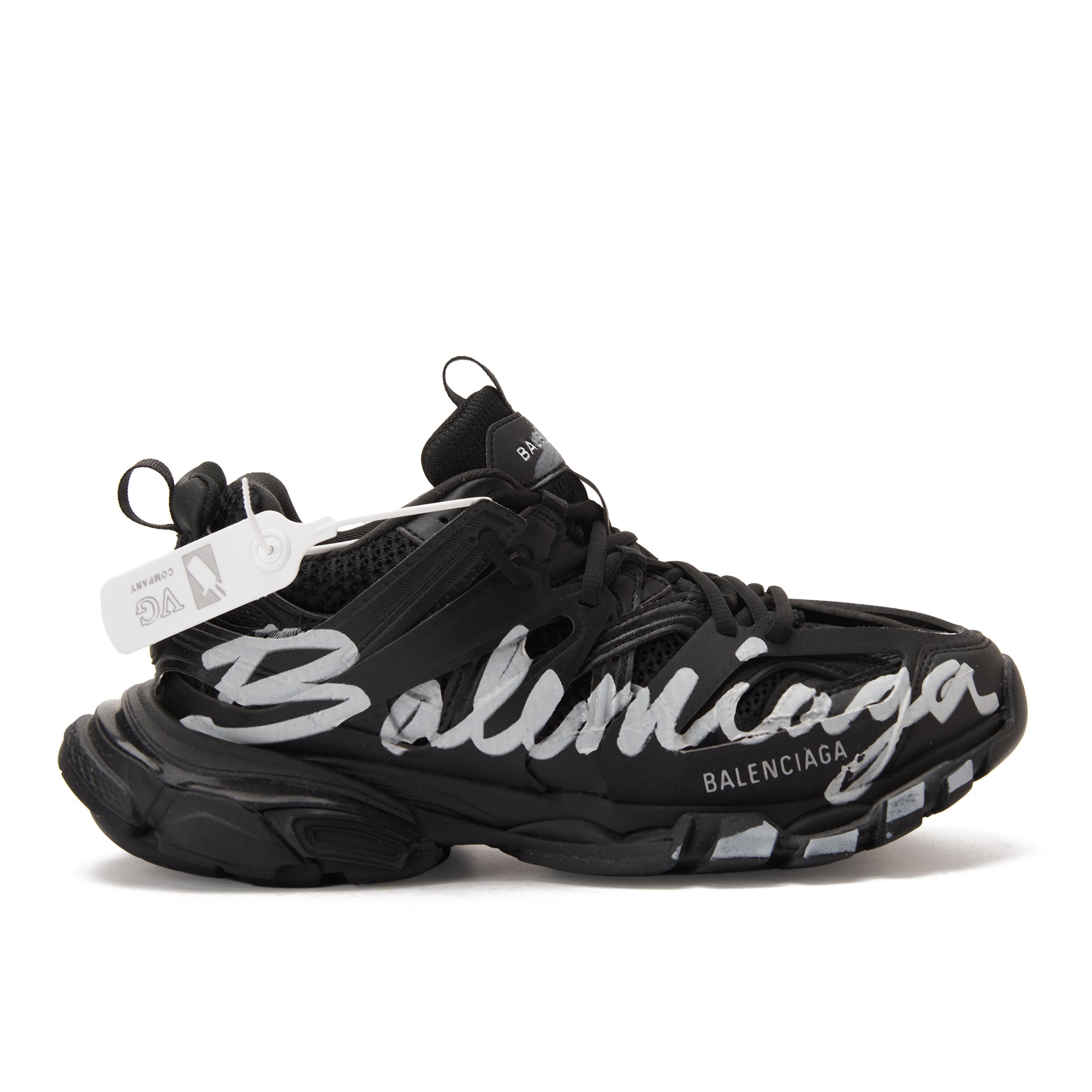 Black Balenciaga Track Signature Sneakers Luxury Shoes