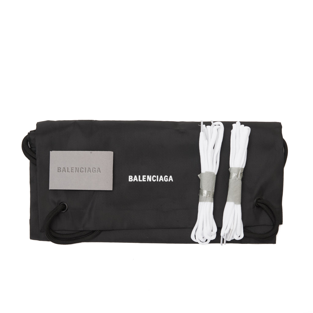 White Balenciaga Track Signature Sneakers Luxury Shoes