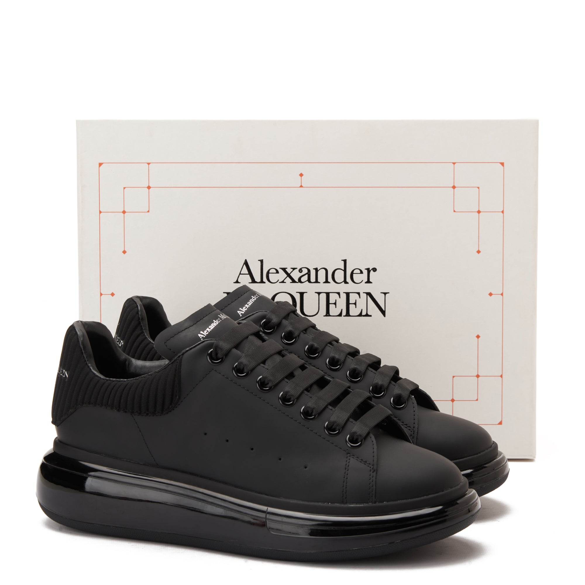 All Black Alexander Mcqueen With Midsole Verne Sneakers Luxury Shoes