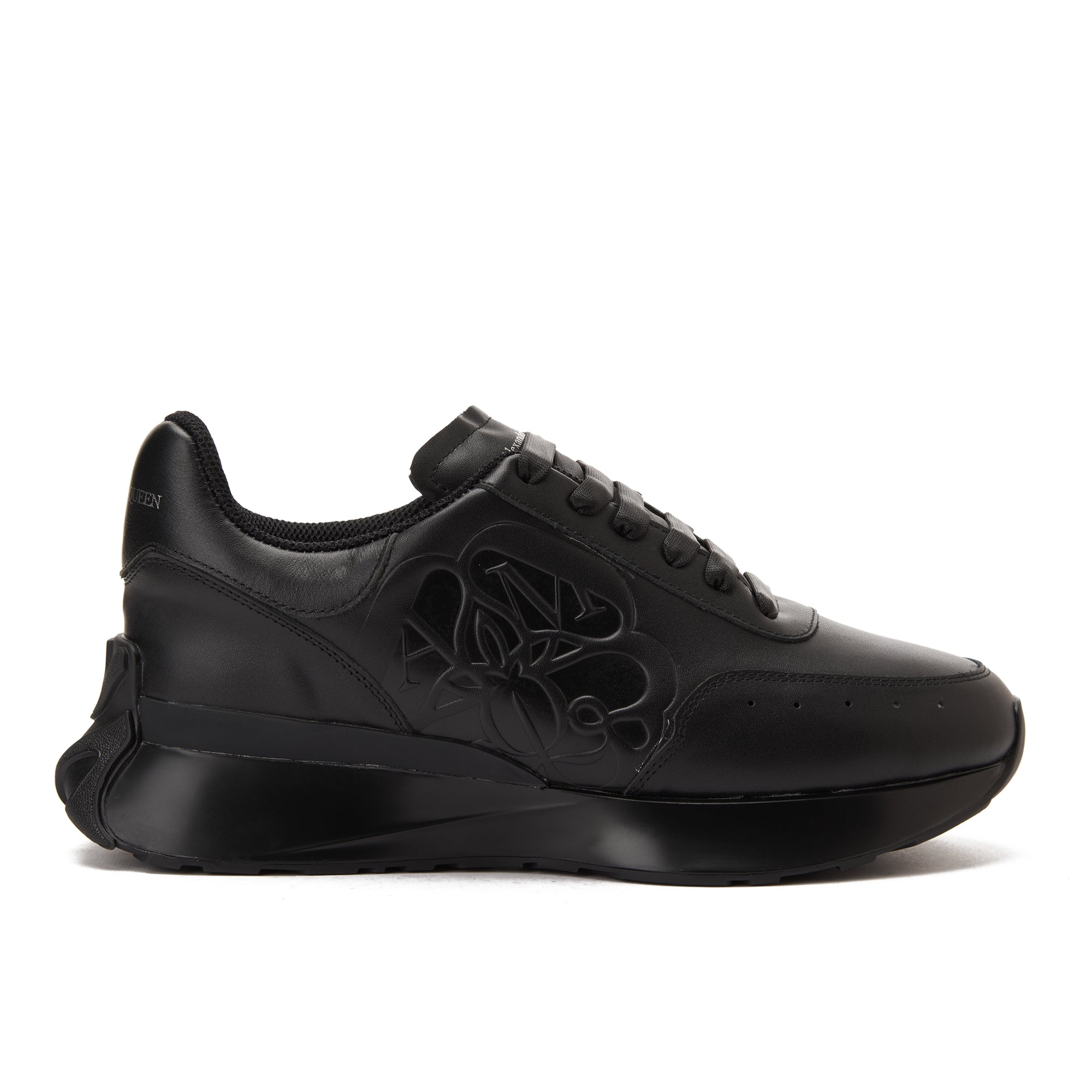 All Black Alexander McQueen Sprint Runner Sneakers Luxury Shoes